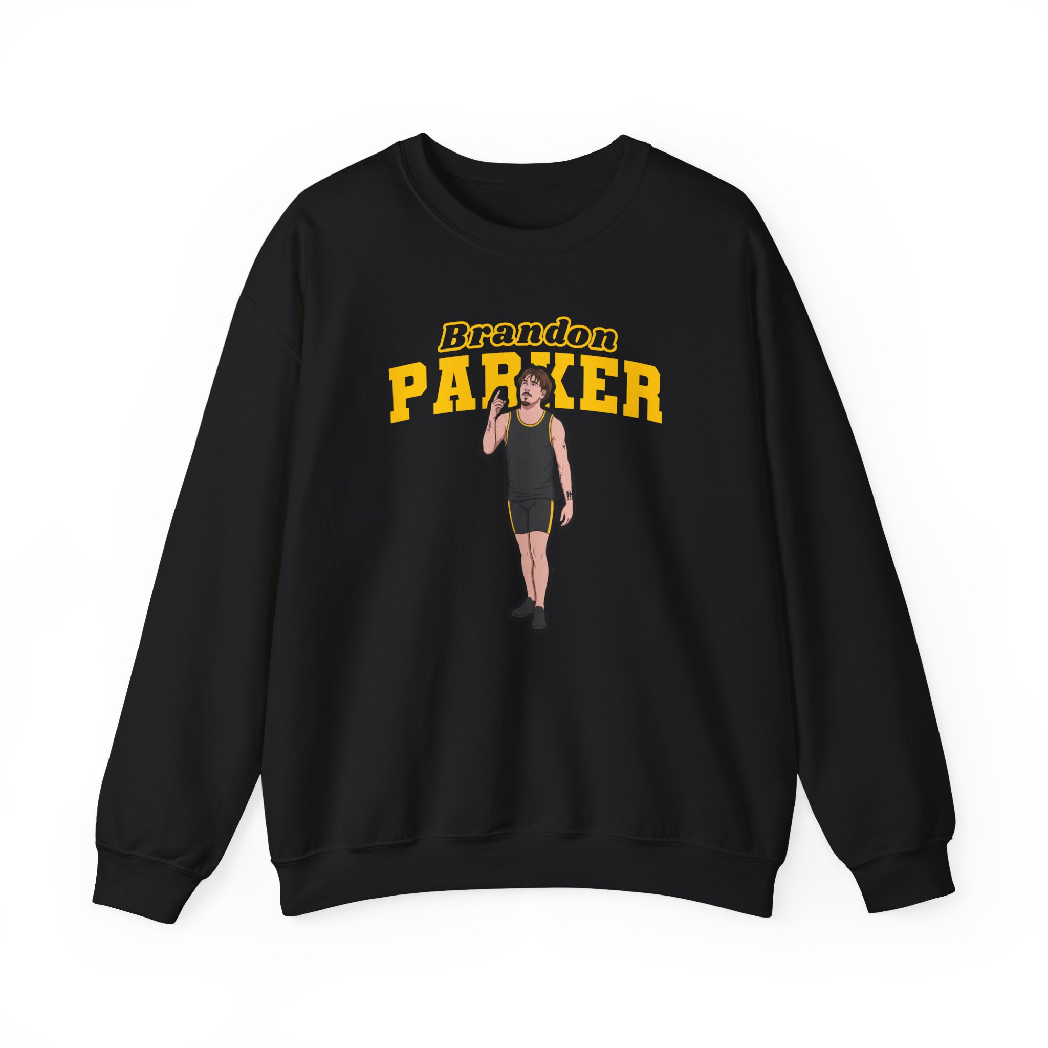 Crewneck Sweatshirt — character_name_arch in Black