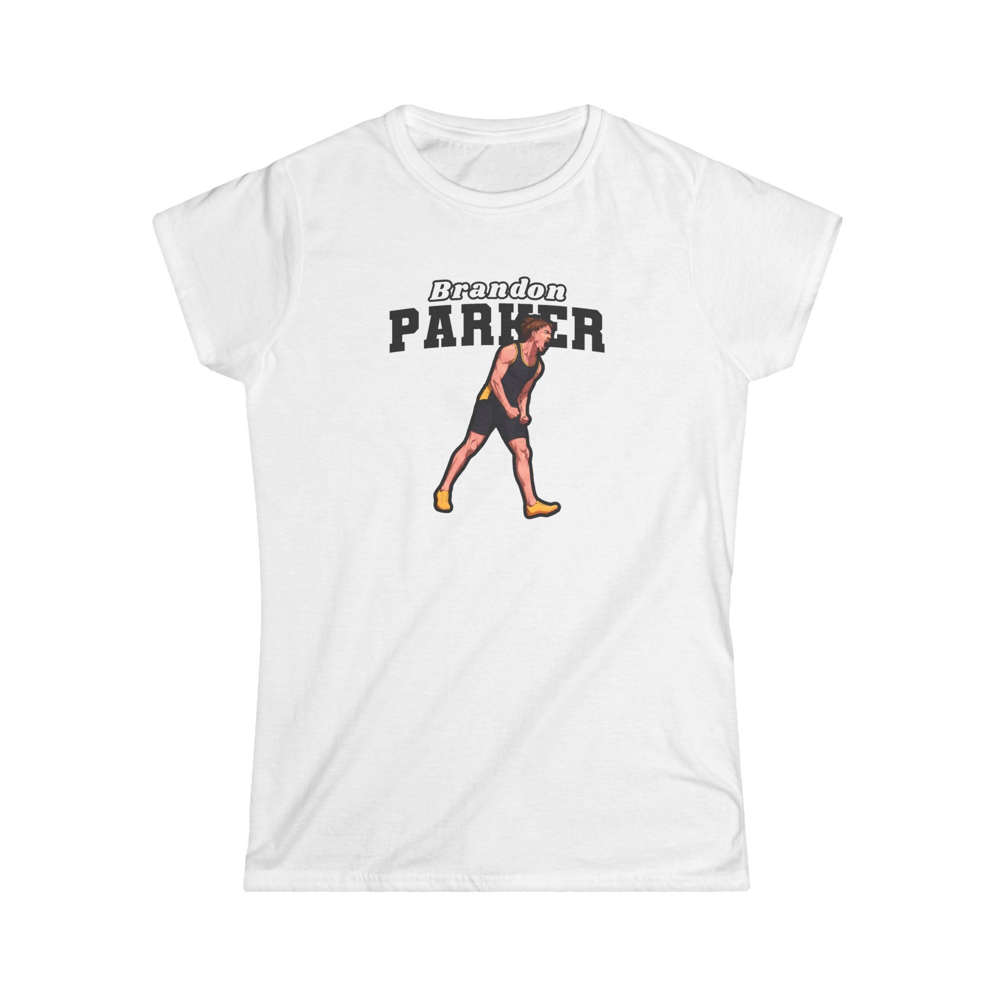 Women's Softstyle Tee — character_name_arch in White