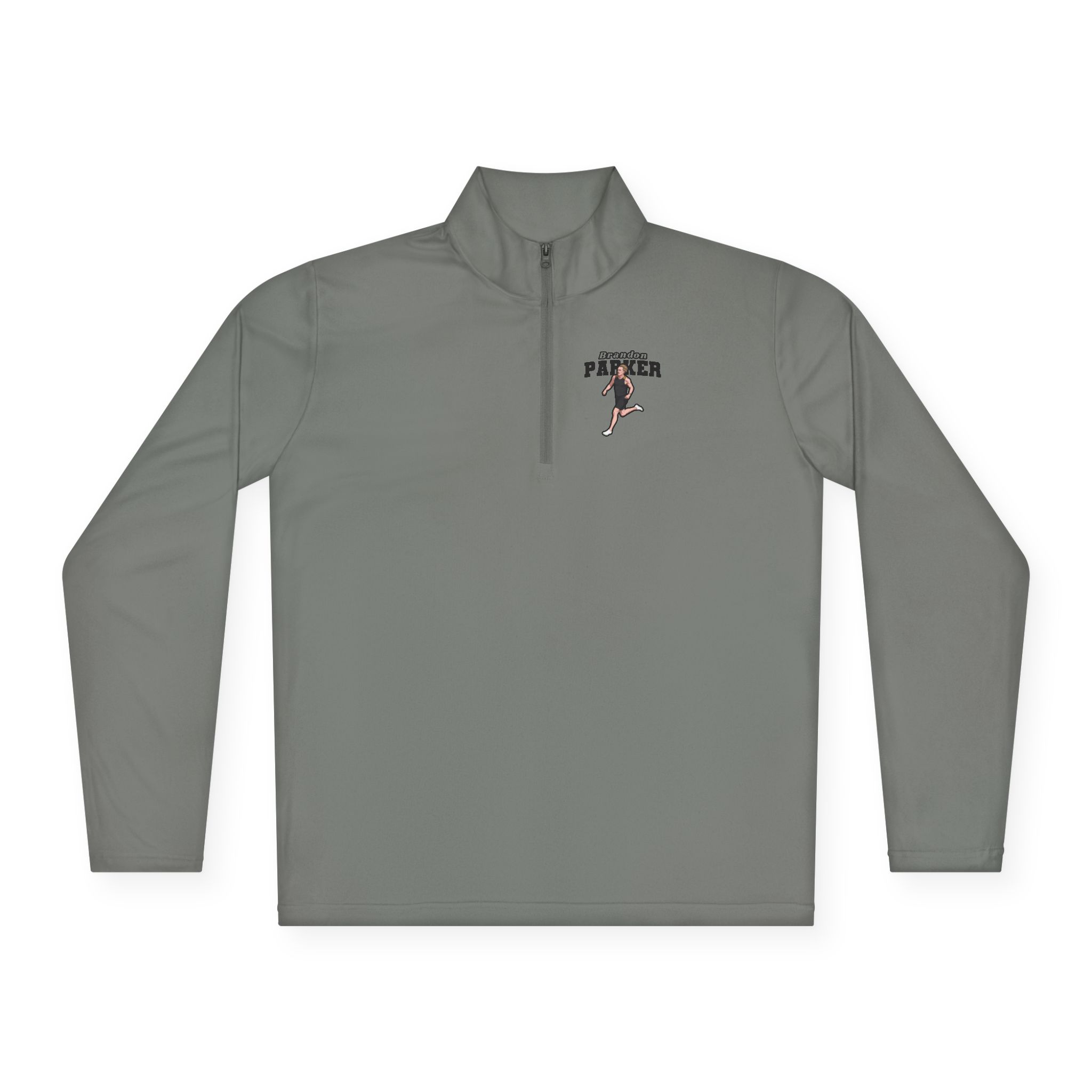 Q-Zip Pullover — character_name_arch in Grey