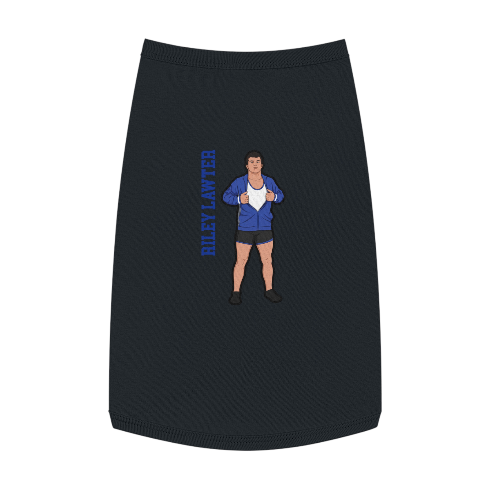Pet Tank Top — character_name_vertical in White