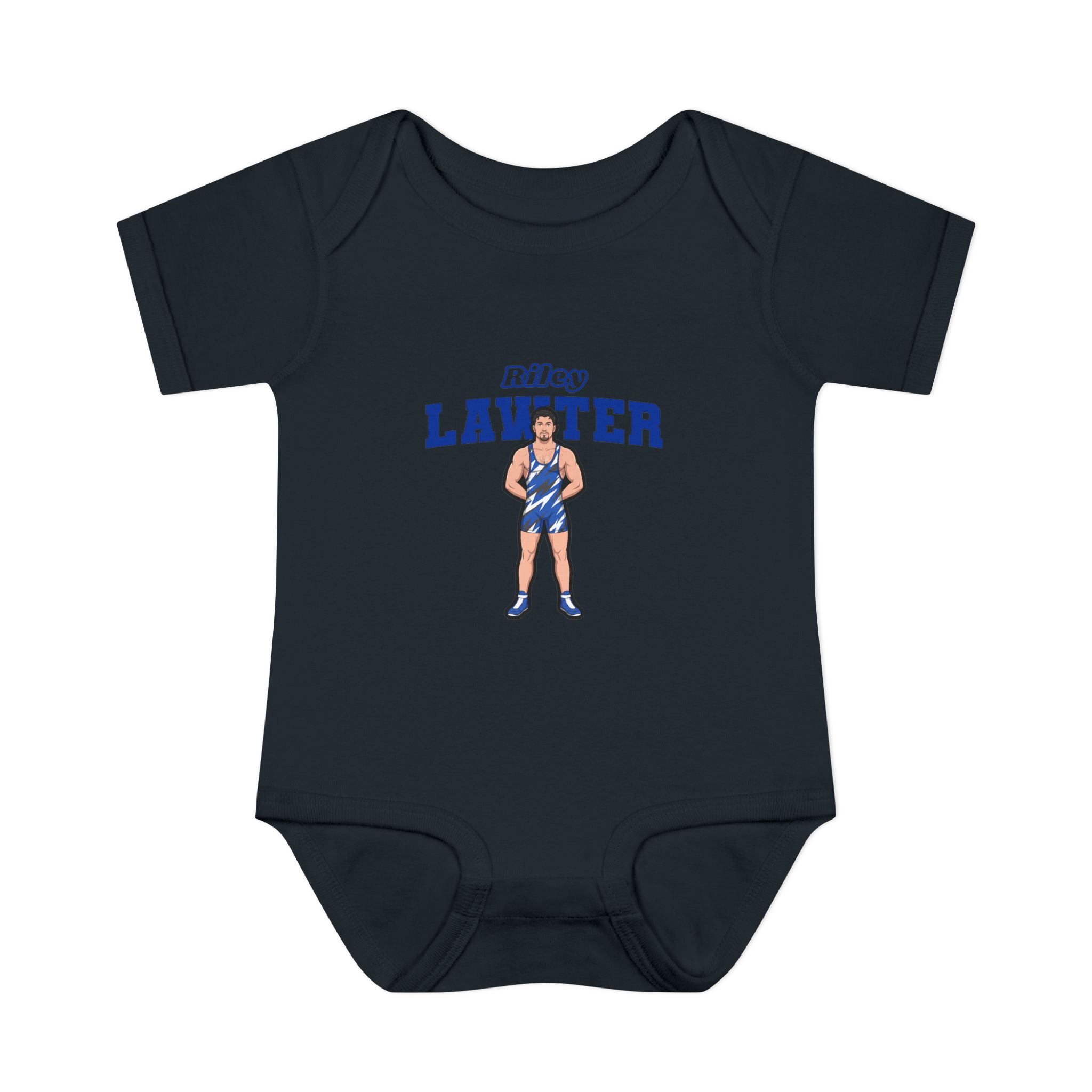 Baby Onesie — character_name_arch in Black
