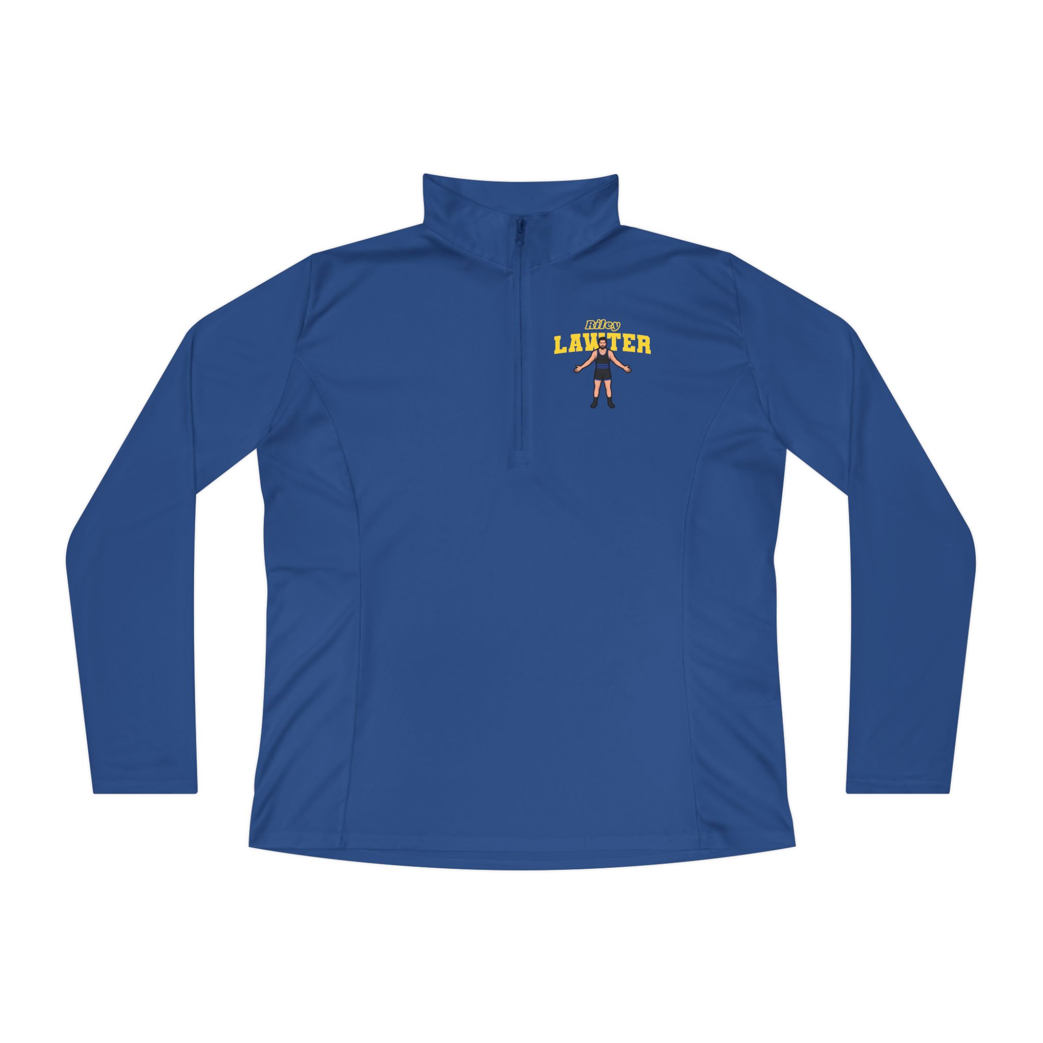 Women's Q-Zip Pullover — character_name_arch in Royal