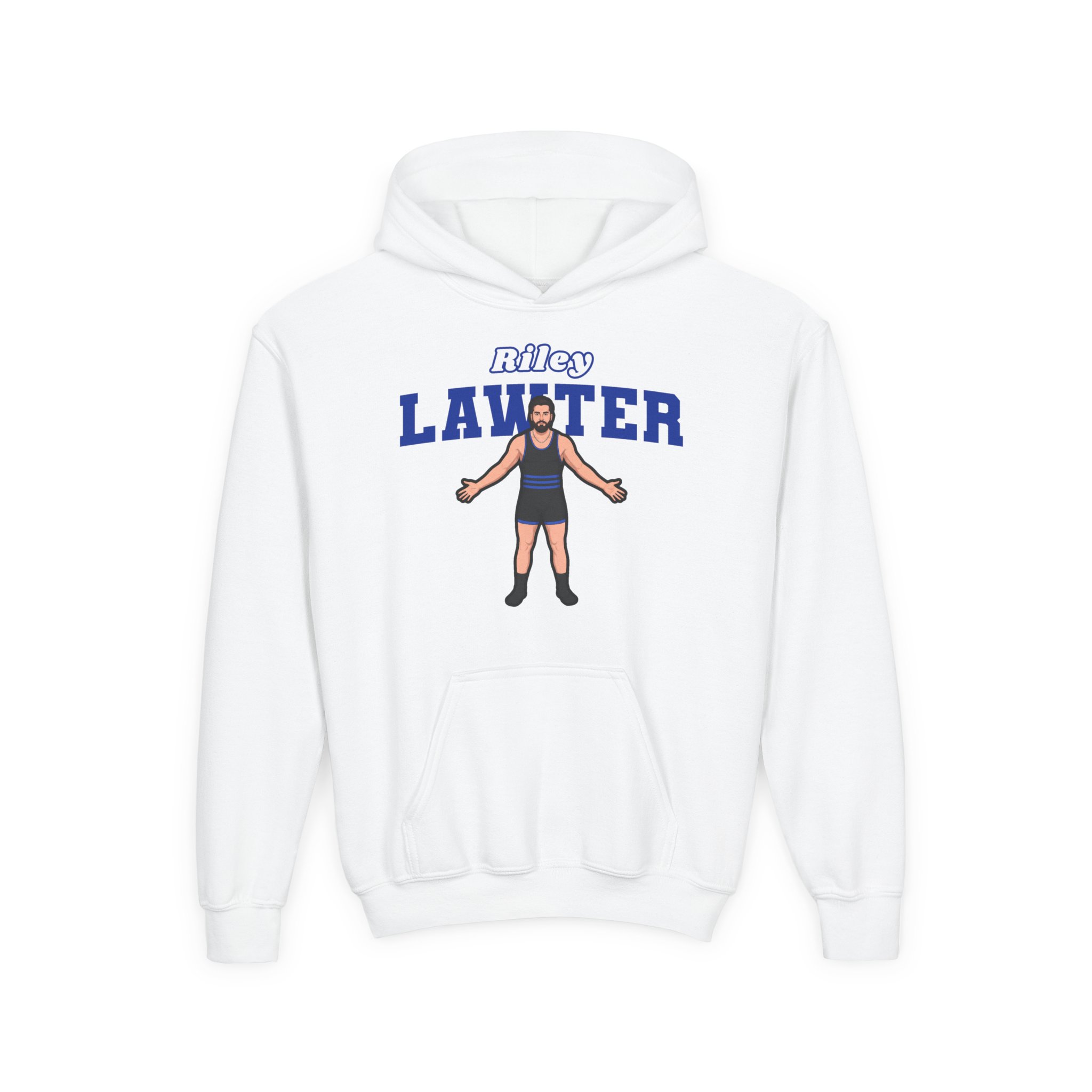 Youth Hoodie — character_name_arch in White
