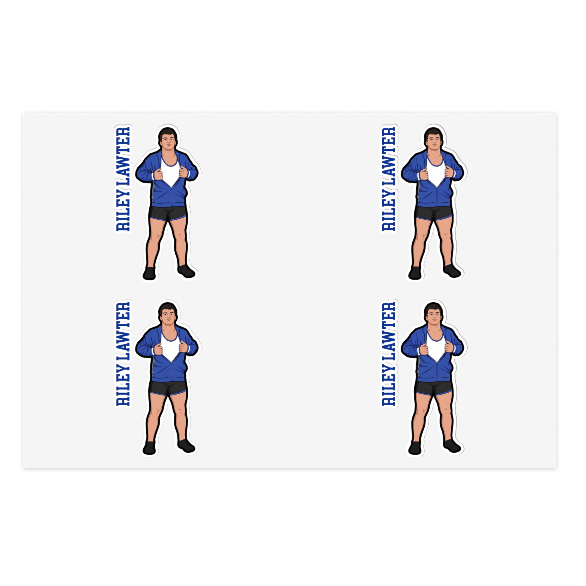Sticker Sheet — character_name_vertical in Classic
