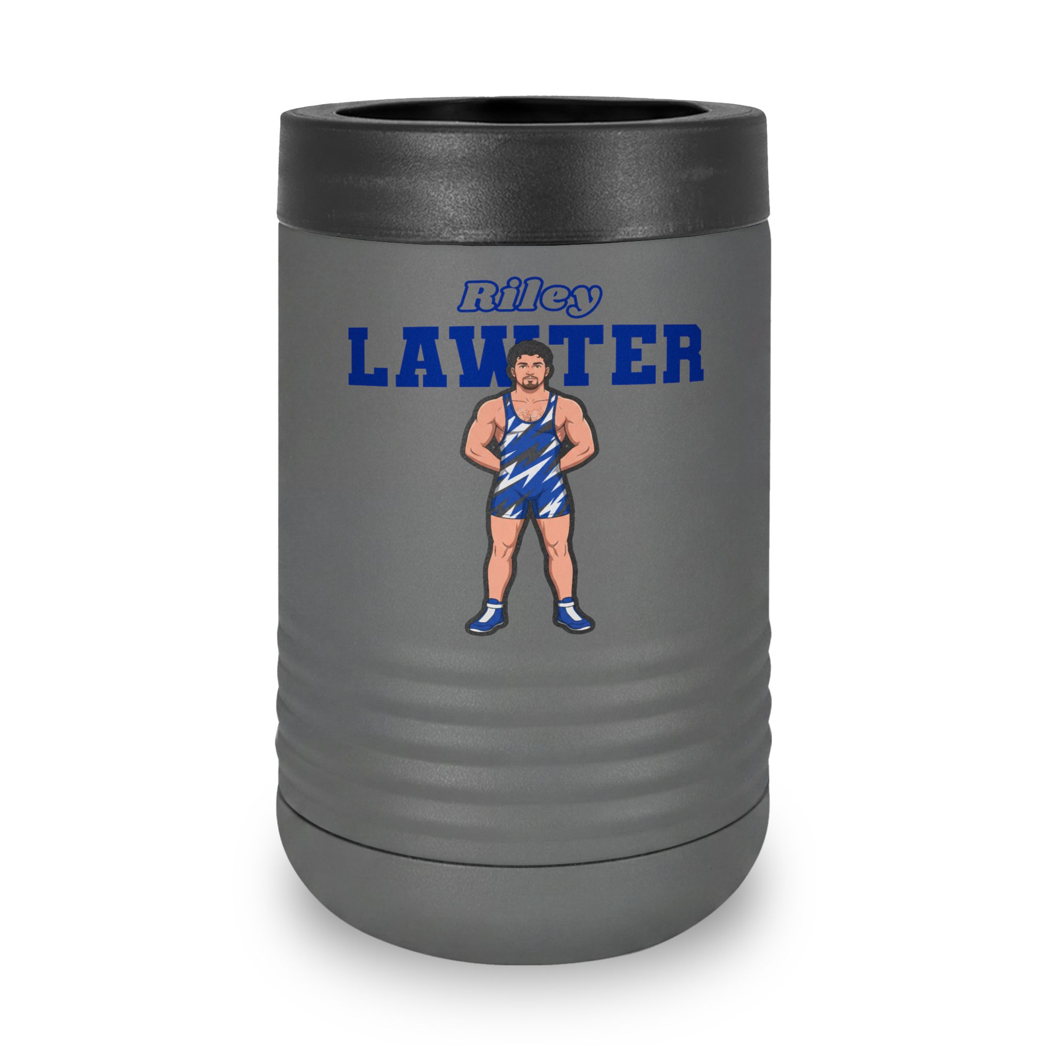 Stainless Can Cooler — character_name_arch in Grey