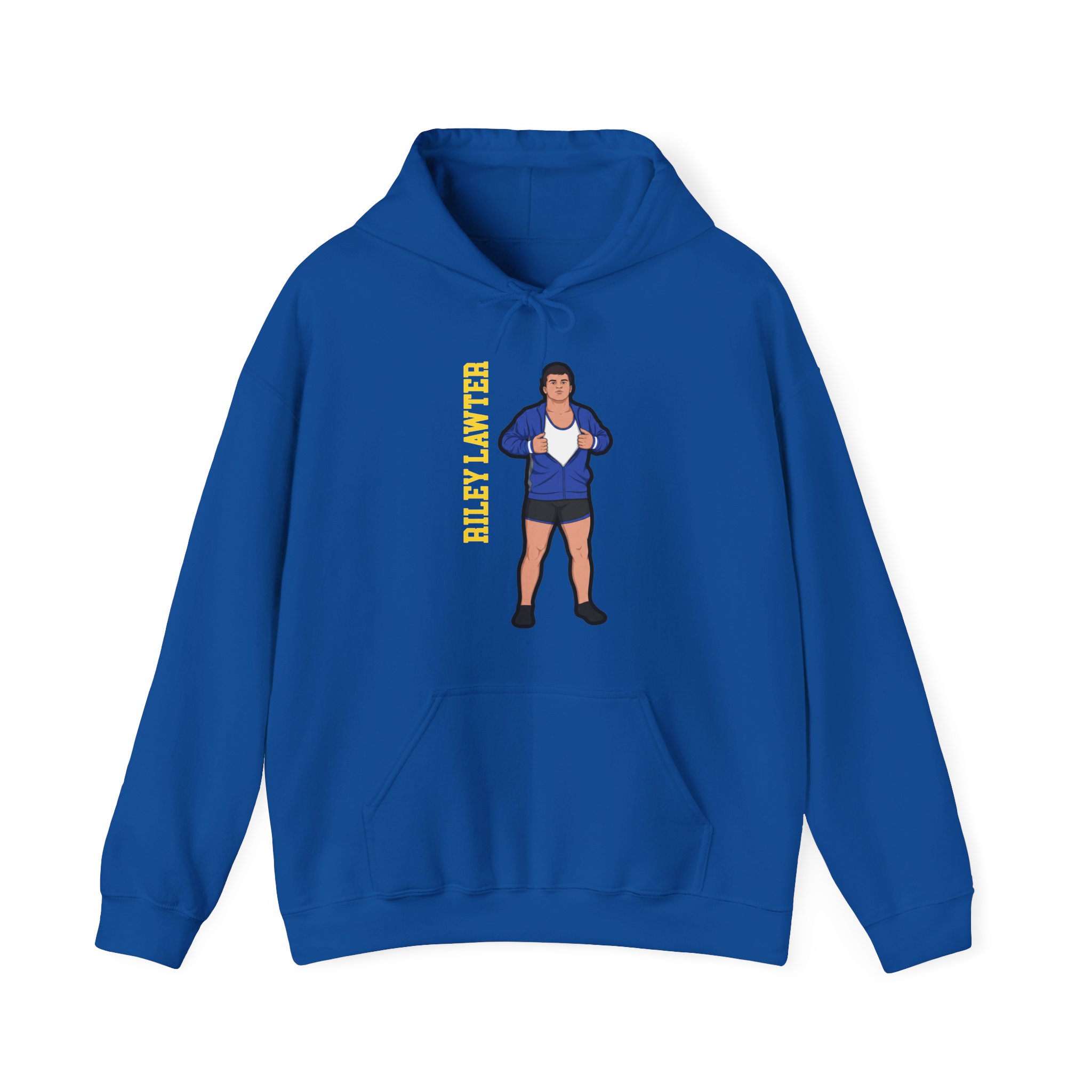 Hoodie — character_name_vertical in Royal