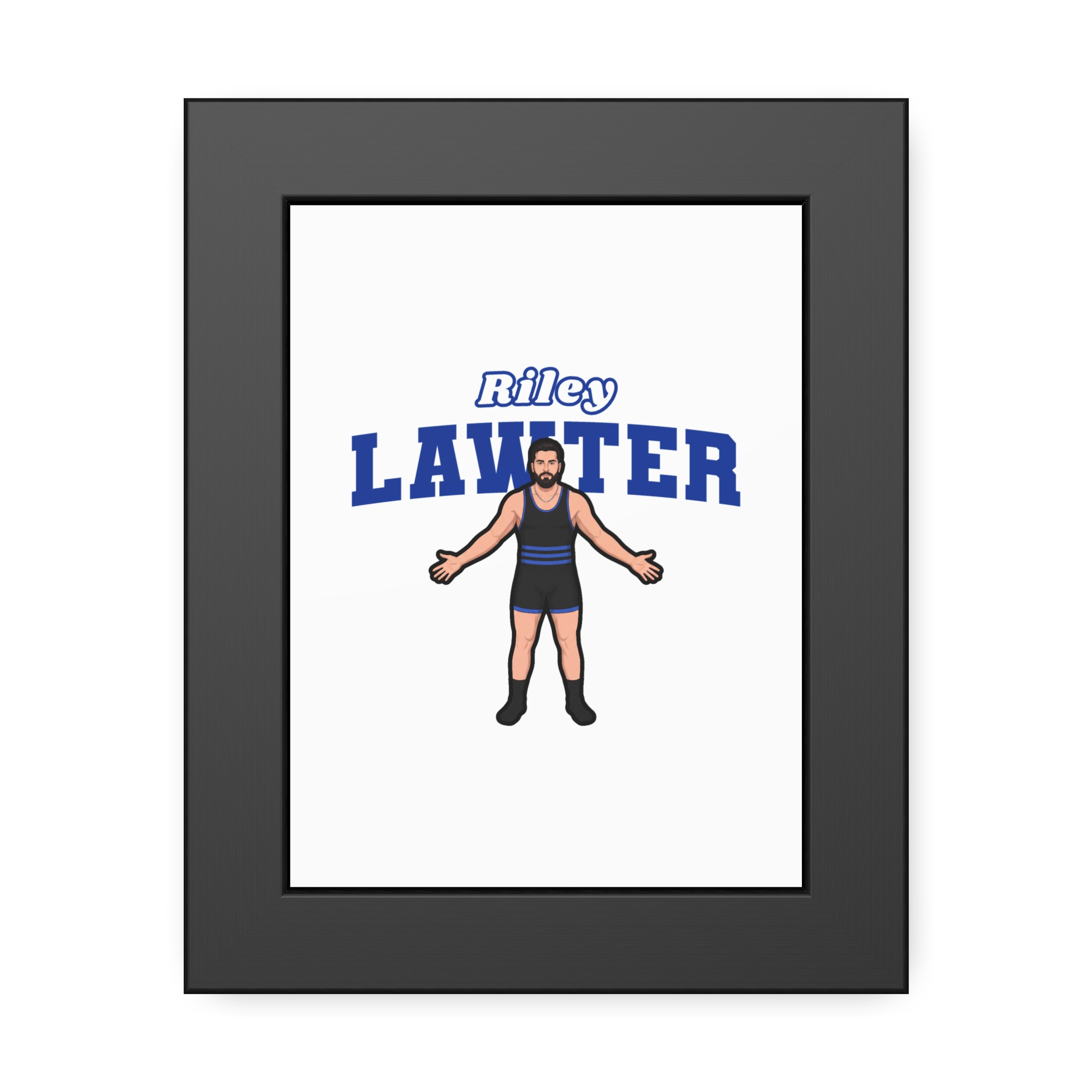Framed Poster — character_name_arch in Black