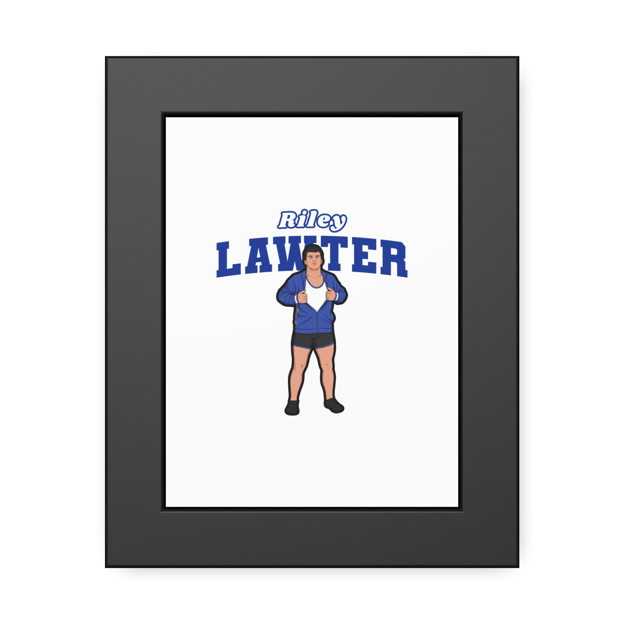 Framed Poster — character_name_arch in Black