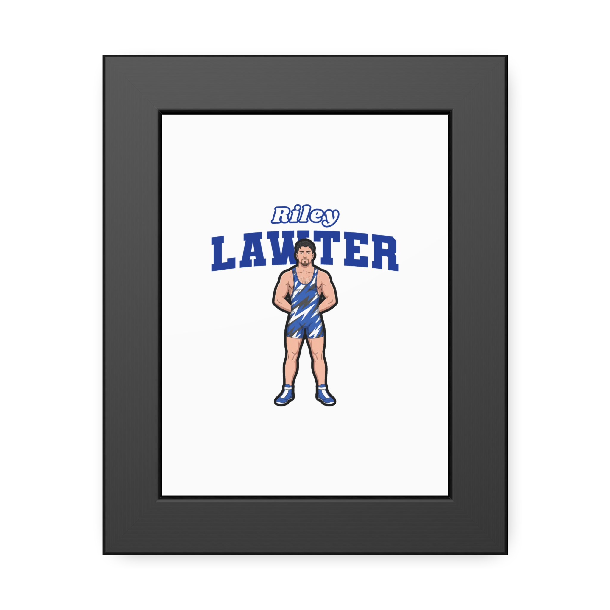 Framed Poster — character_name_arch in Black
