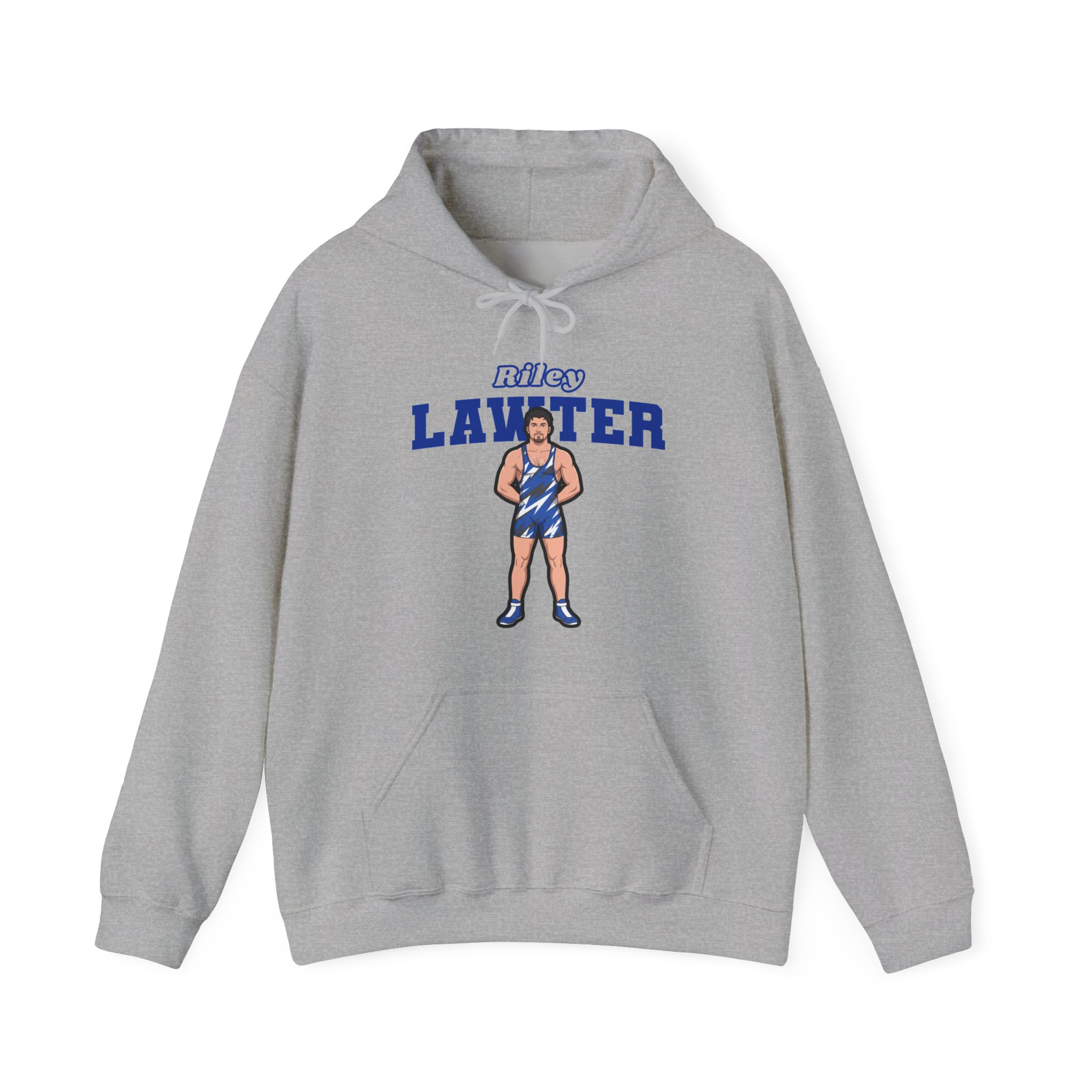 Hoodie — character_name_arch in Grey