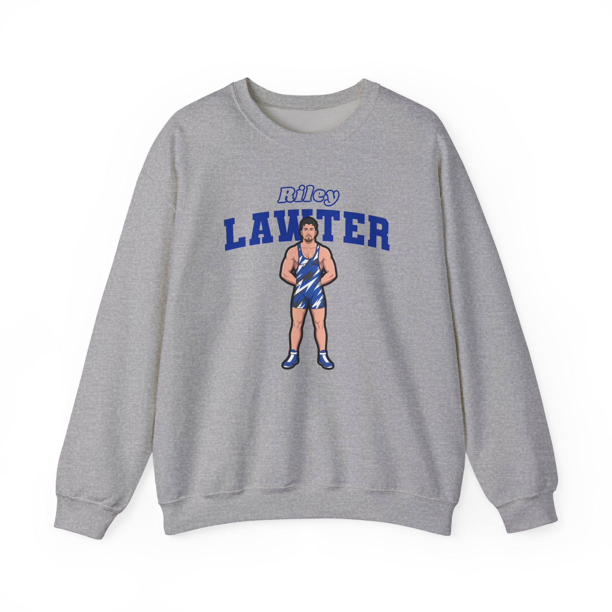 Crewneck Sweatshirt — character_name_arch in Grey