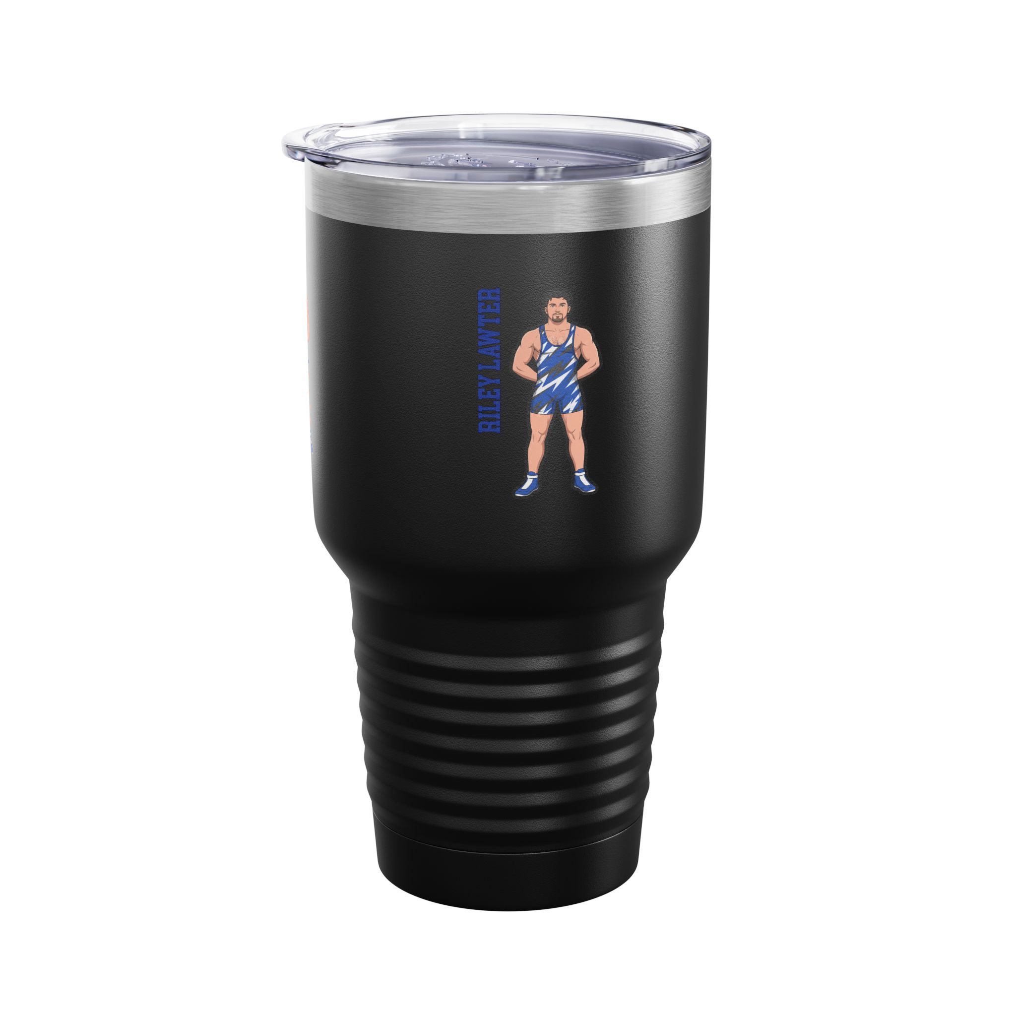 30oz Tumbler — character_name_vertical in Black