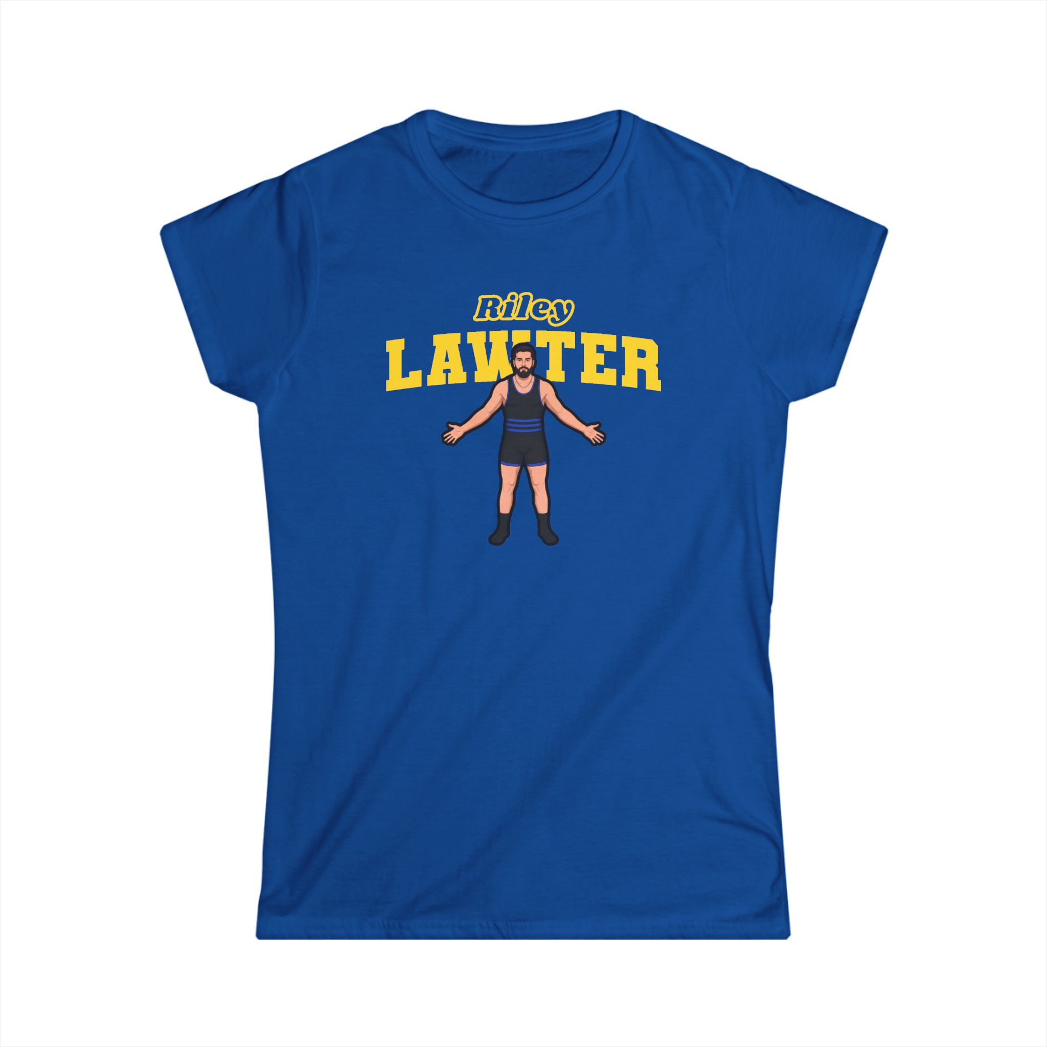 Women's Softstyle Tee — character_name_arch in Royal