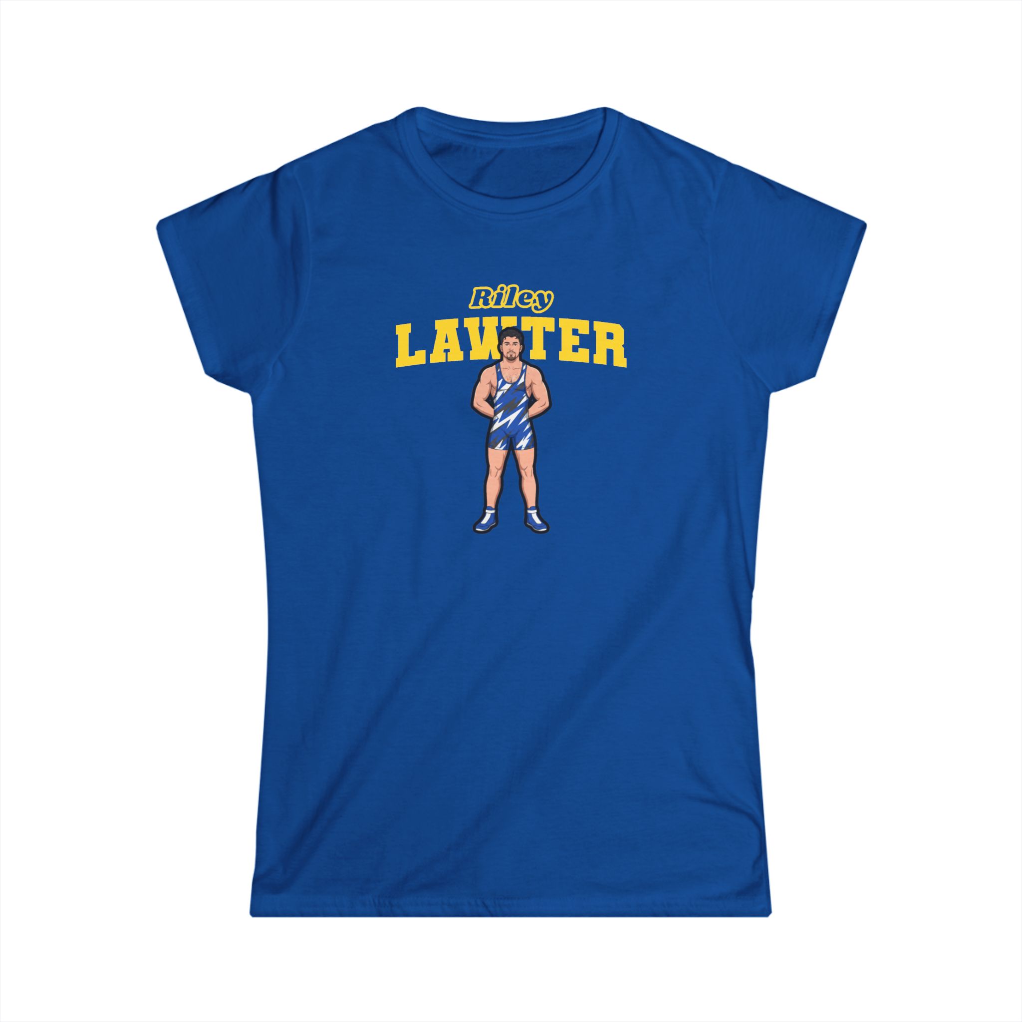 Women's Softstyle Tee — character_name_arch in Royal