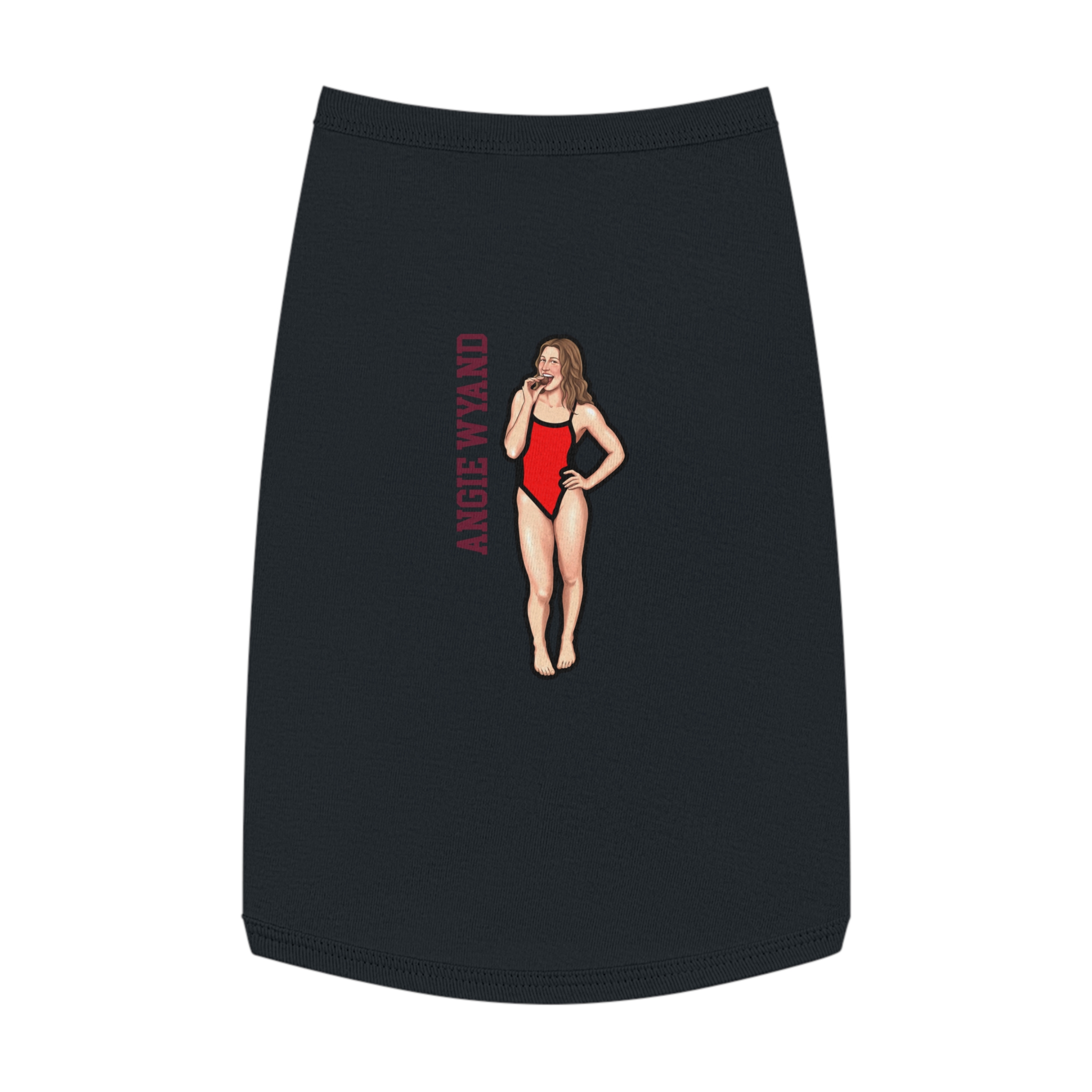 Pet Tank Top — character_name_vertical in Black