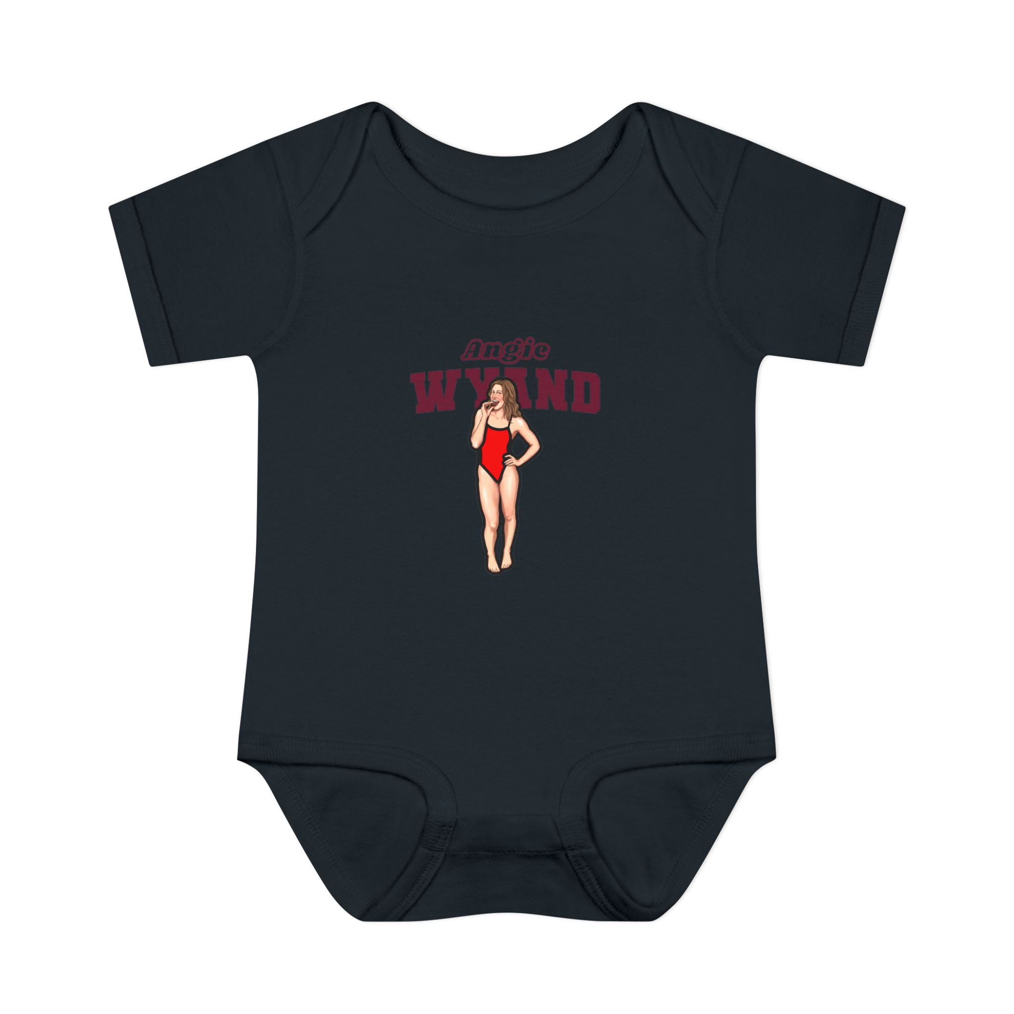 Baby Onesie — character_name_arch in Black