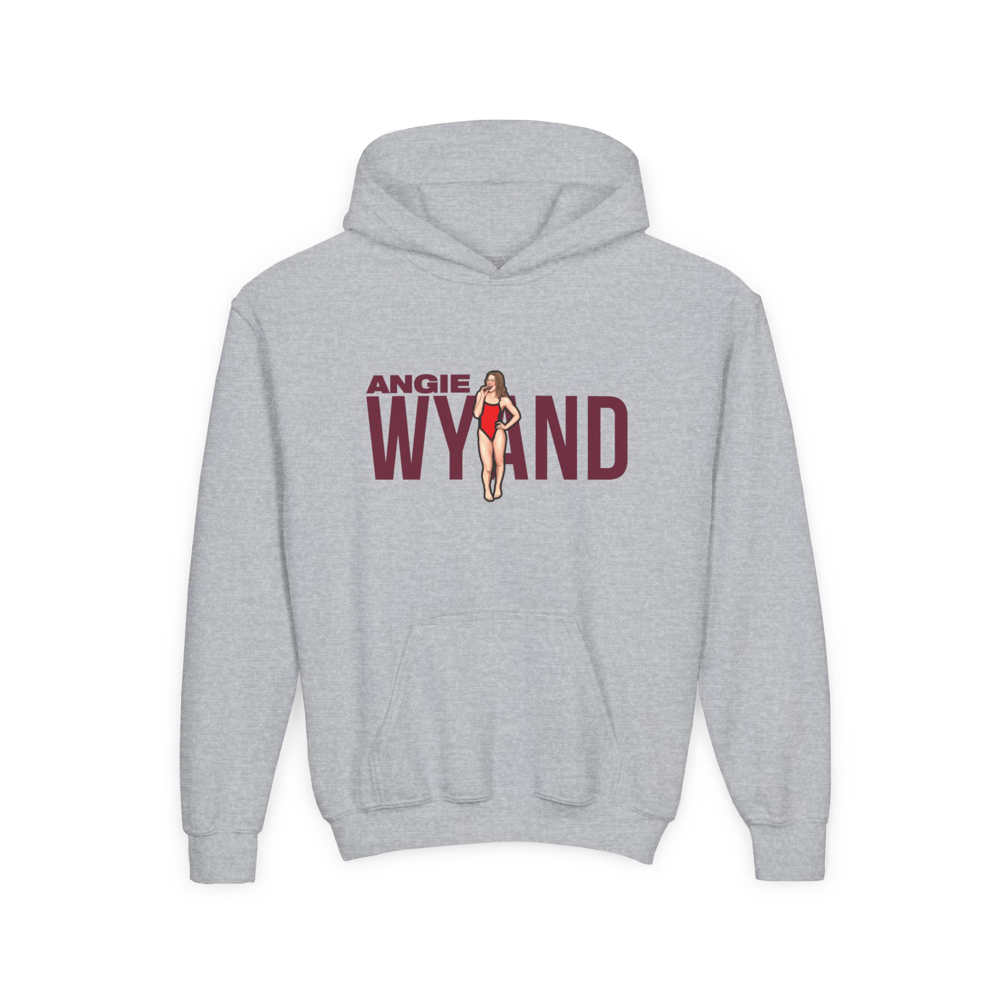 Youth Hoodie — character_player_name in Grey