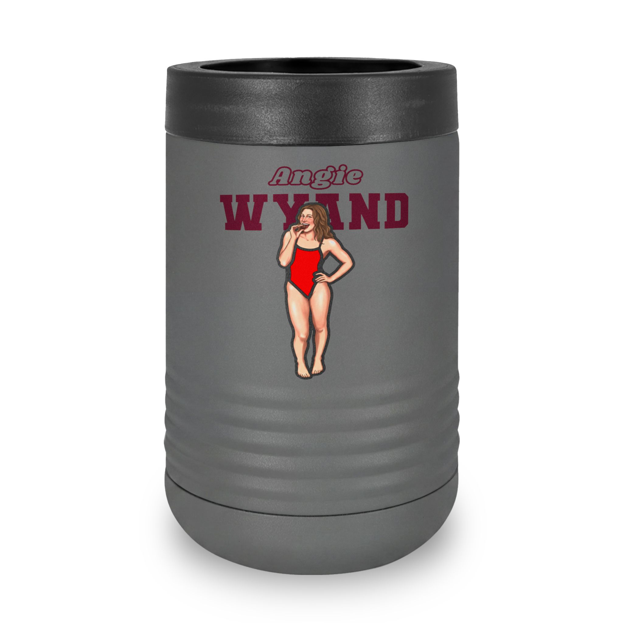 Stainless Can Cooler — character_name_arch in Grey