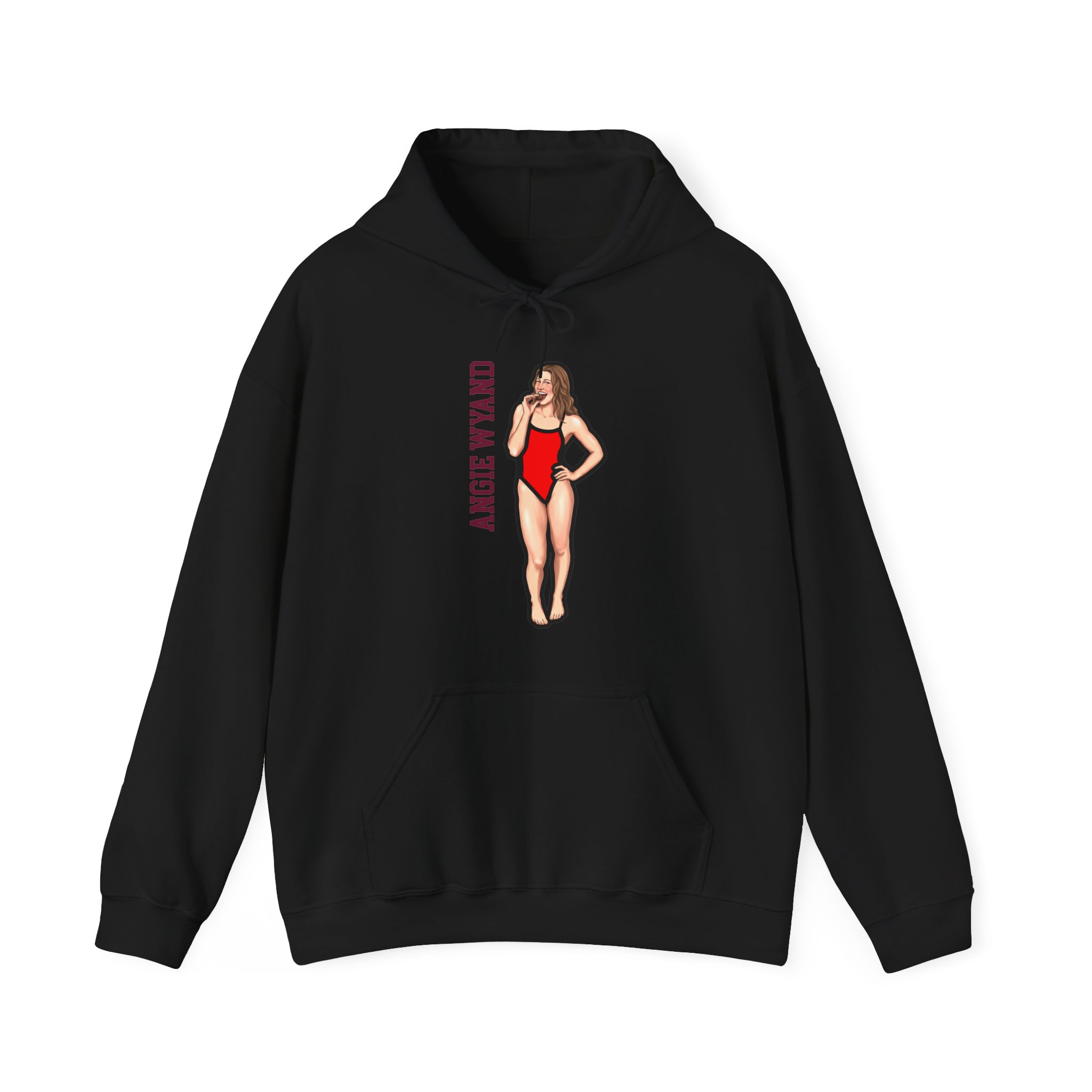 Hoodie — character_name_vertical in Black