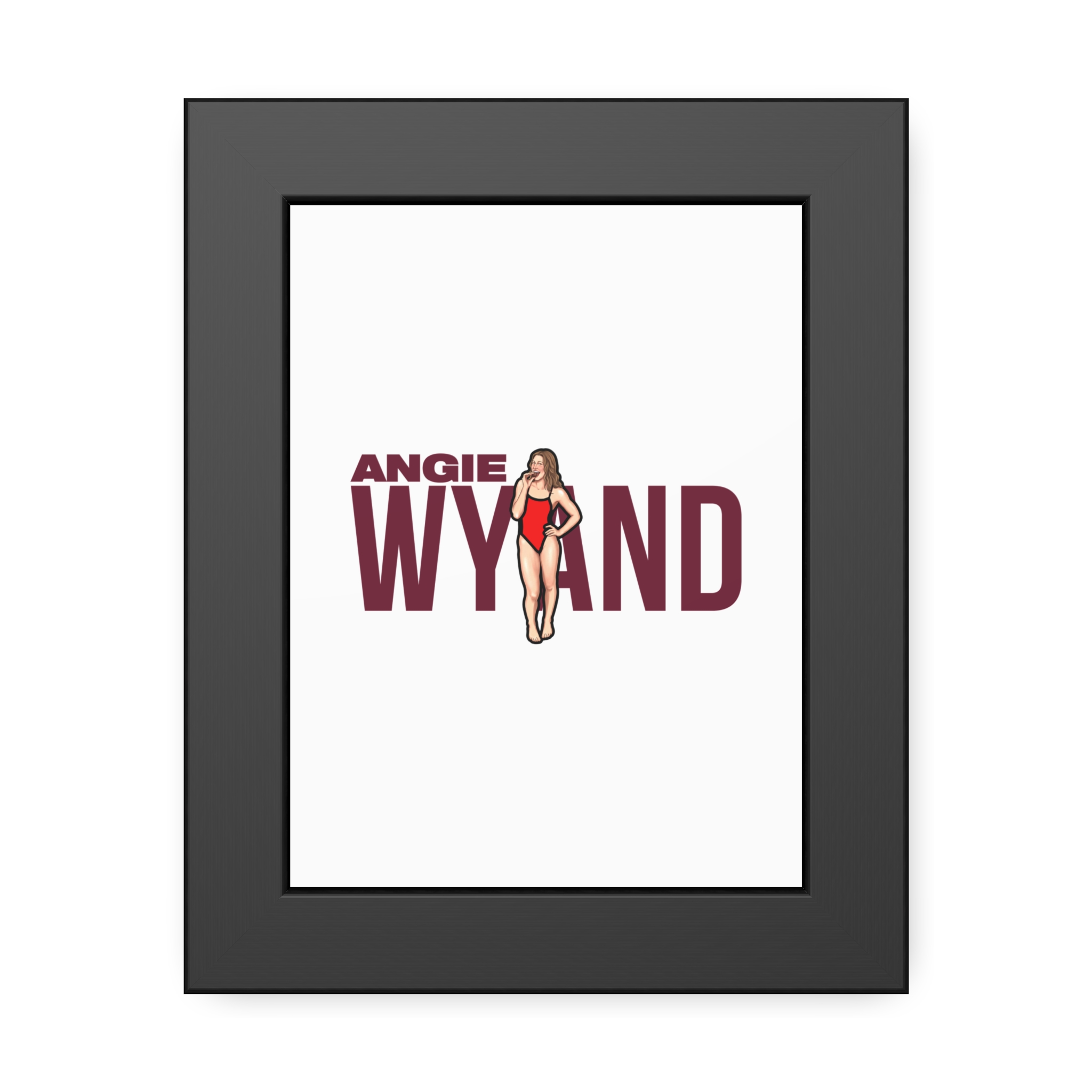 Framed Poster — character_player_name in Black