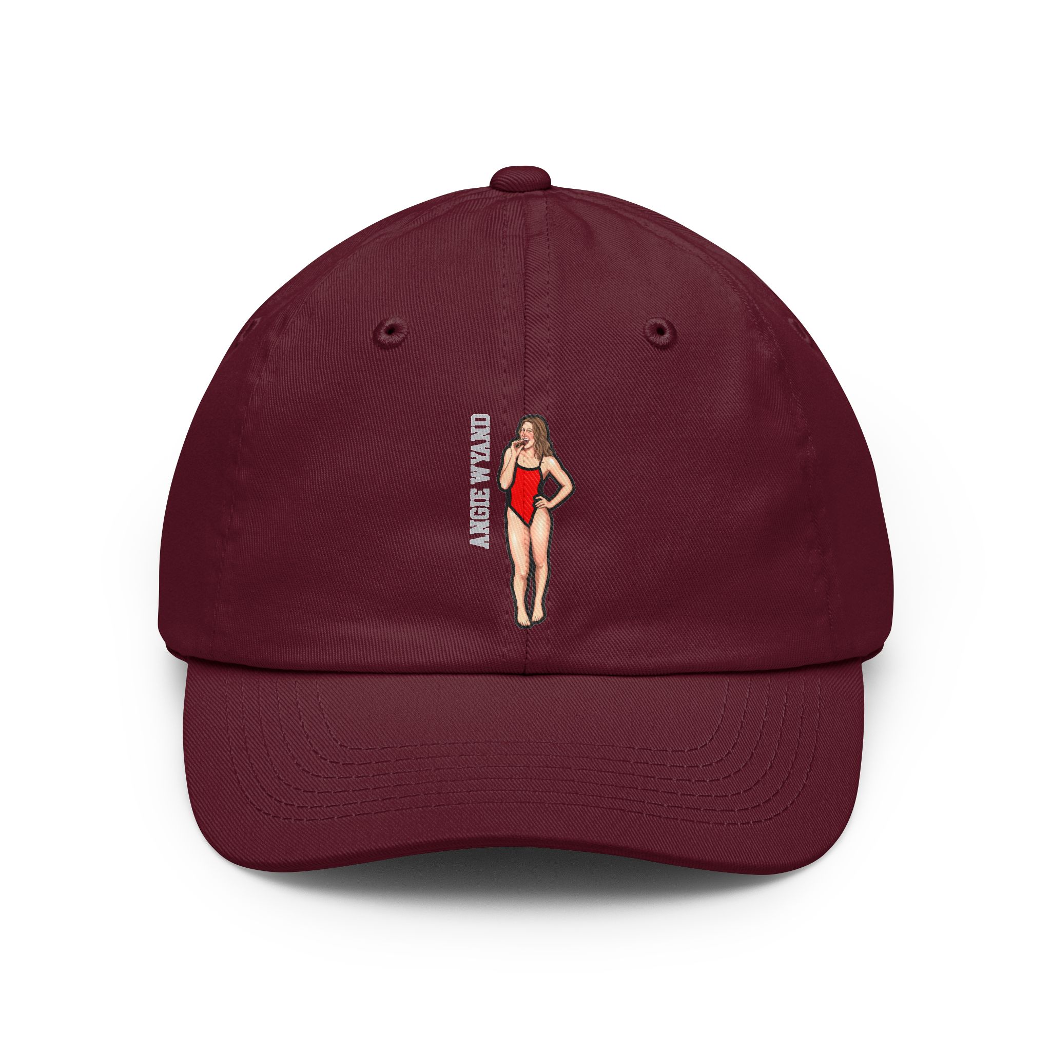 Classic Cap — character_name_vertical in Maroon