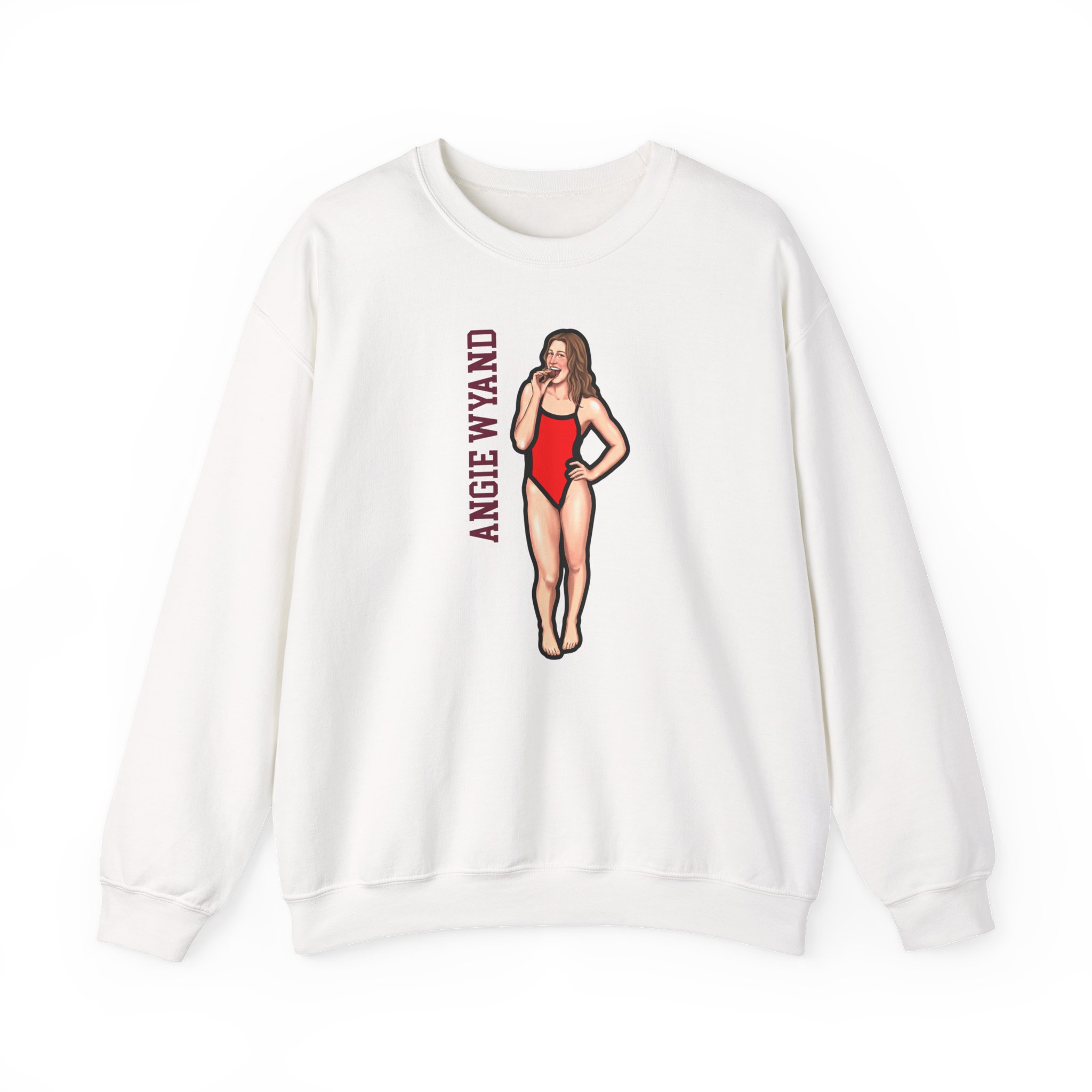 Crewneck Sweatshirt — character_name_vertical in White