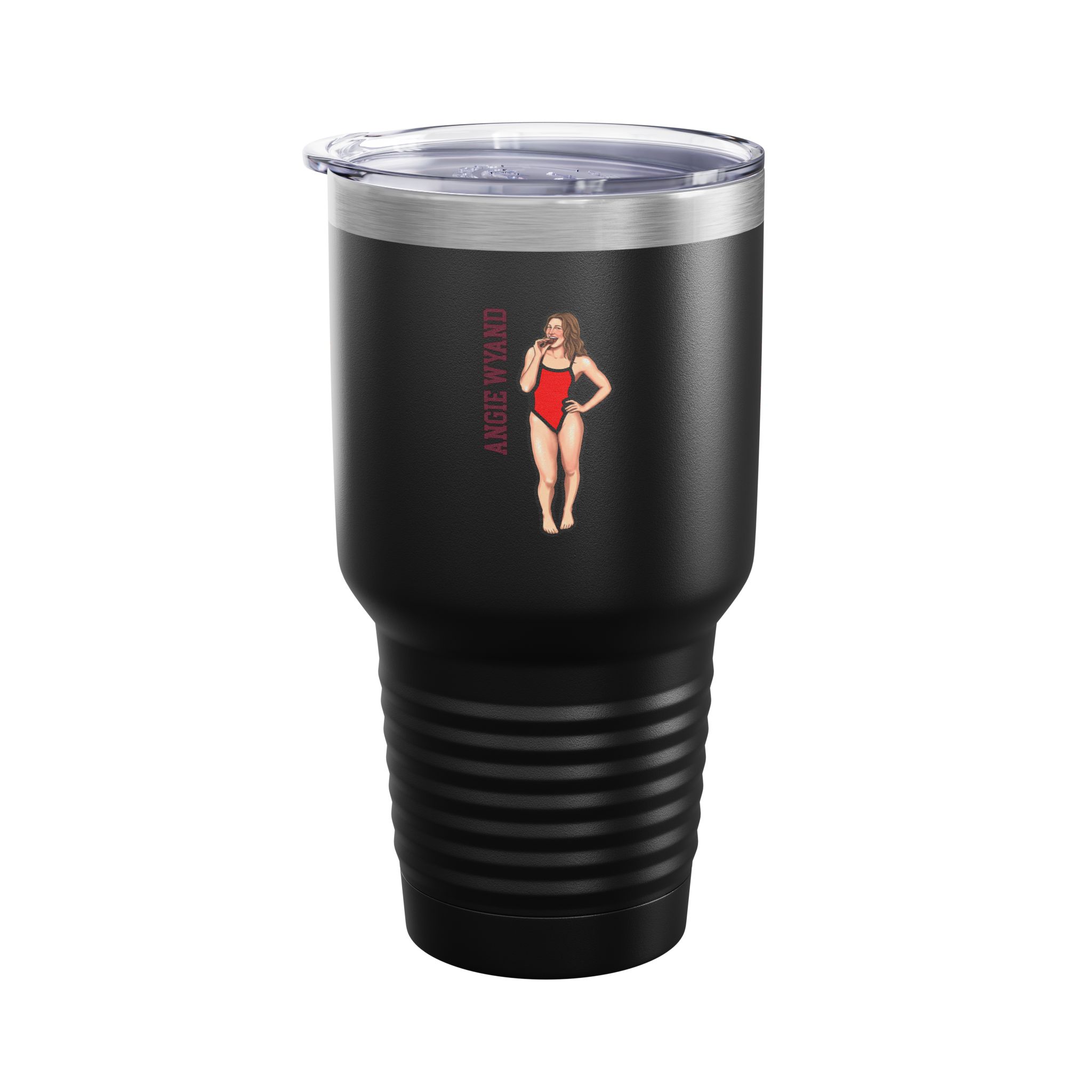 30oz Tumbler — character_name_vertical in Black