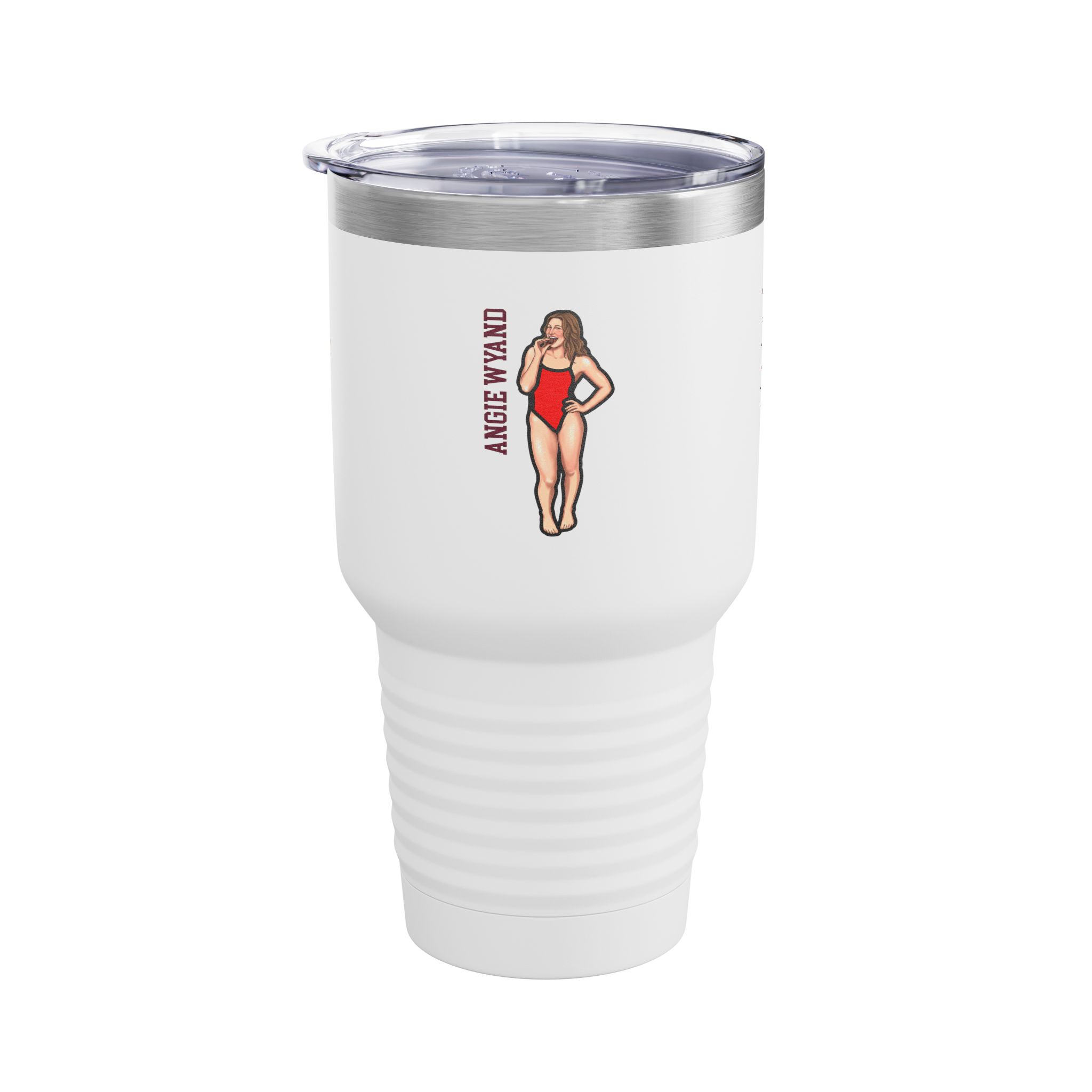 30oz Tumbler — character_name_vertical in White