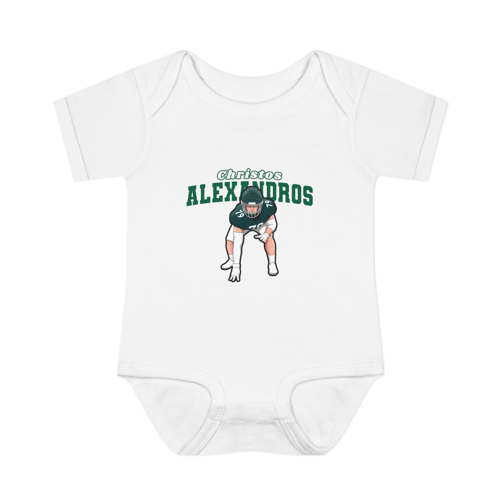 Baby Onesie — character_name_arch in White