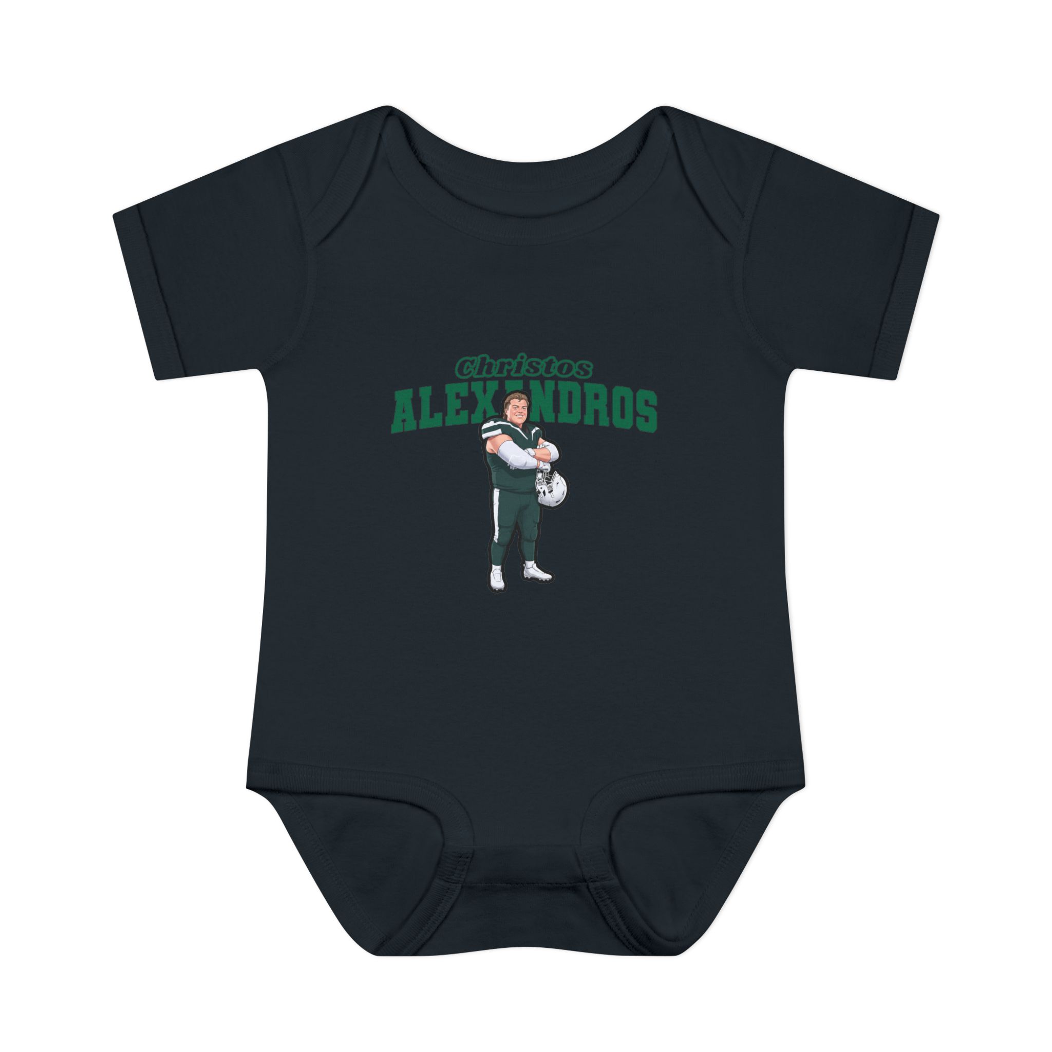 Baby Onesie — character_name_arch in Black