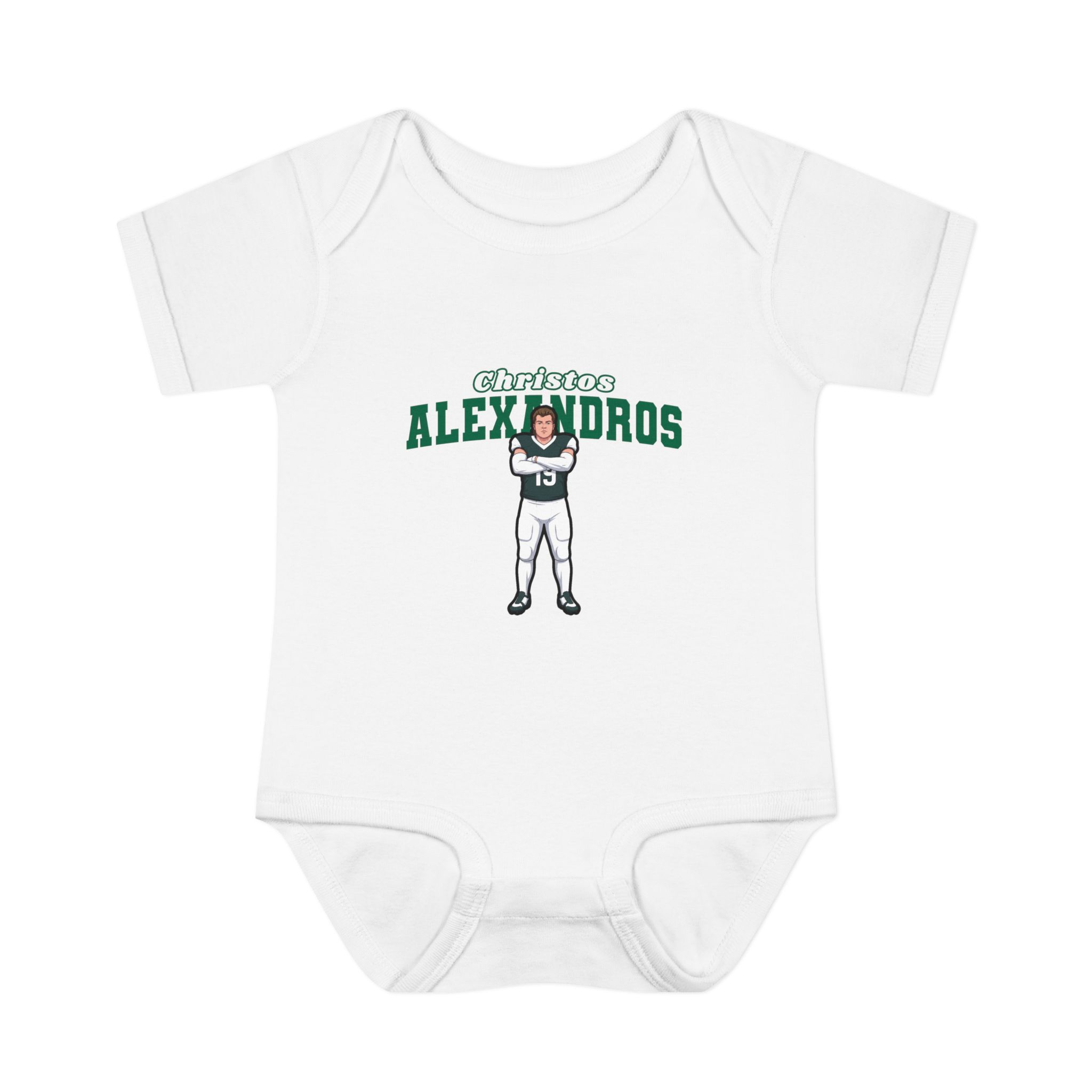 Baby Onesie — character_name_arch in White