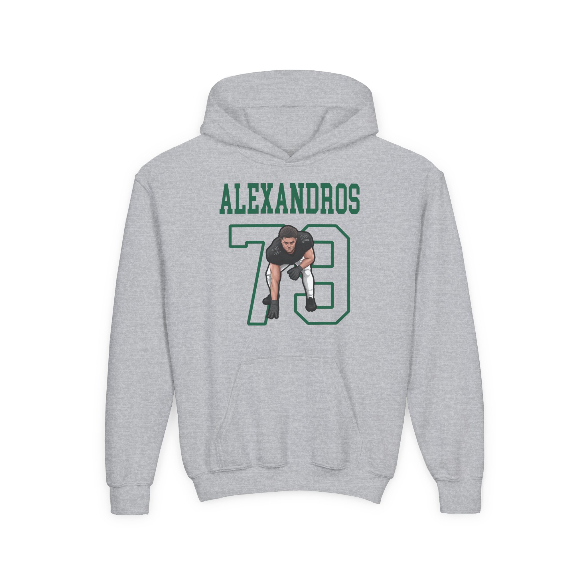 Youth Hoodie — character_shirsey in Grey