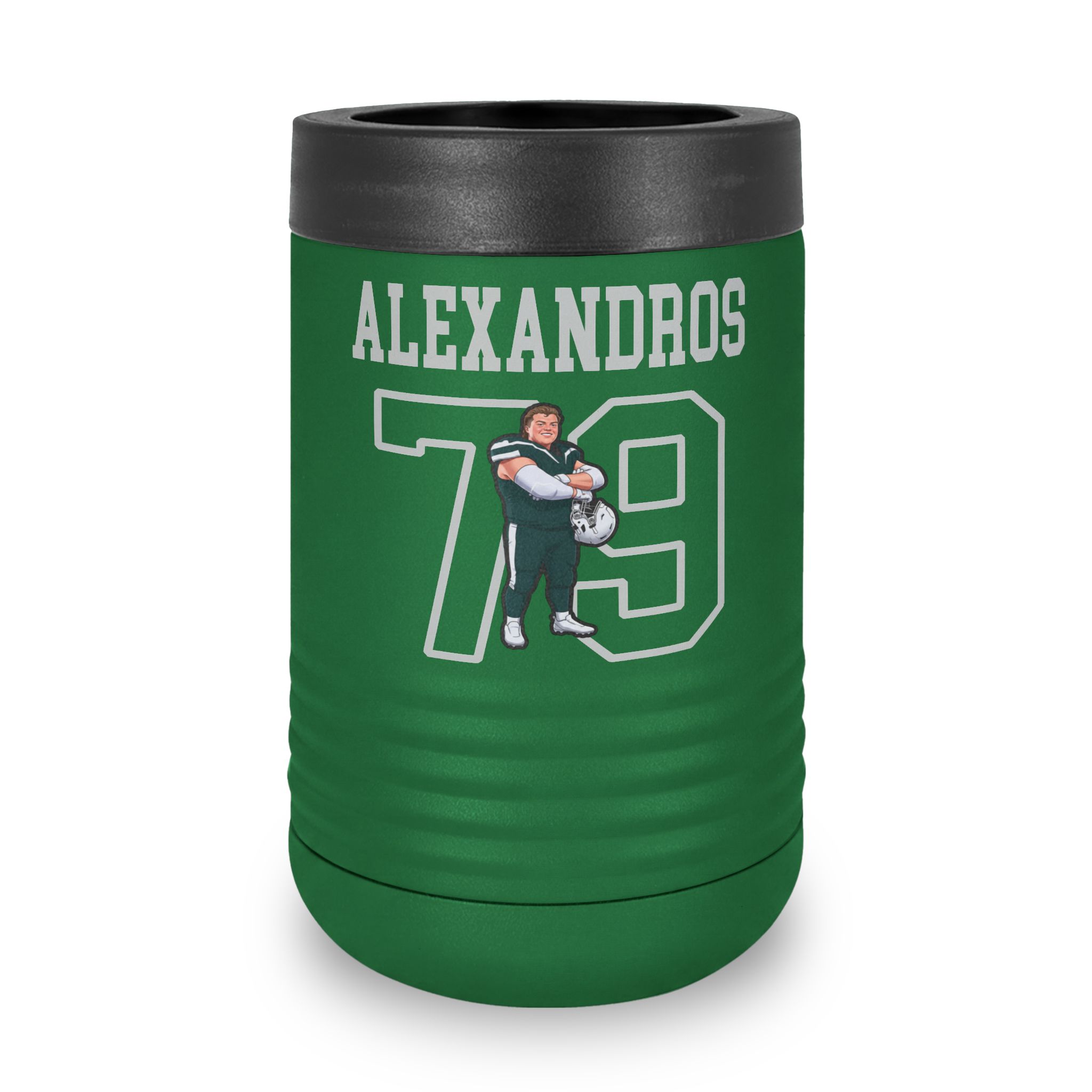 Stainless Can Cooler — character_shirsey in Green