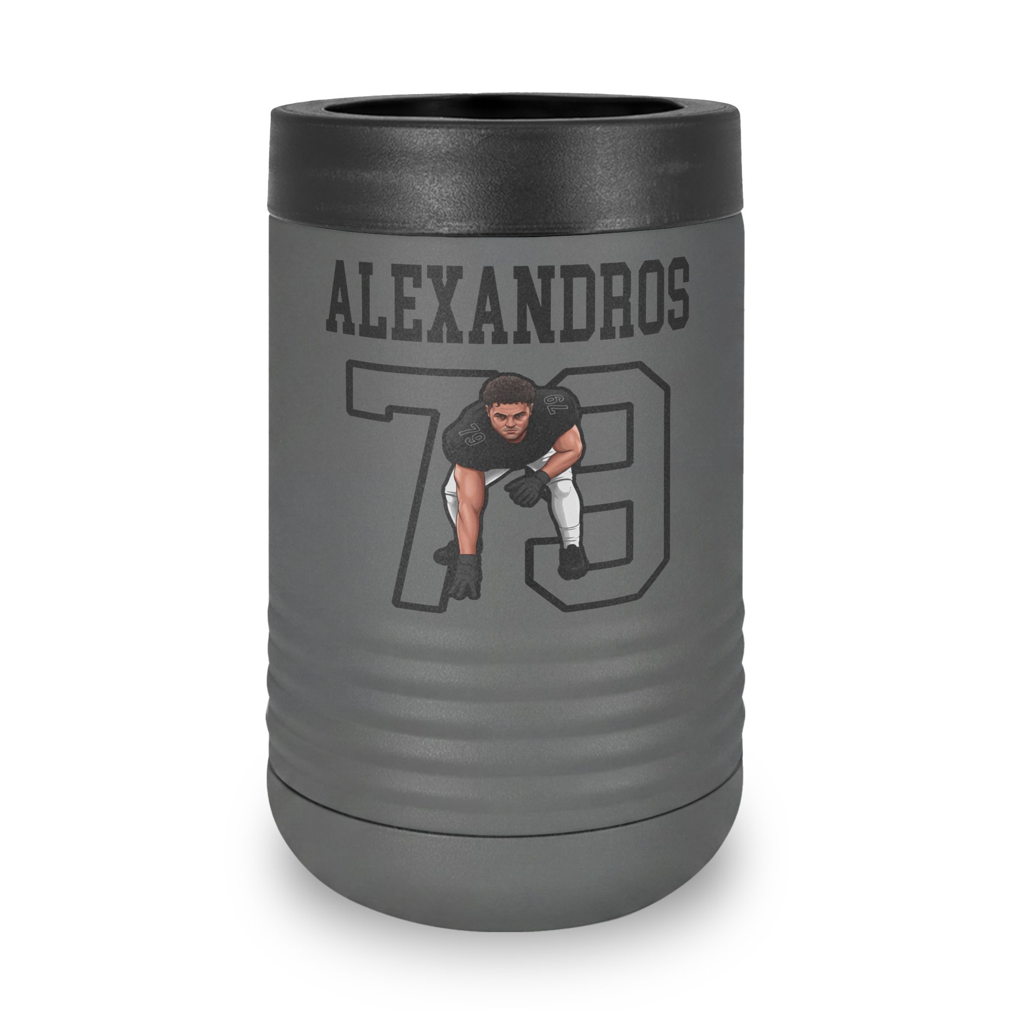 Stainless Can Cooler — character_shirsey in Grey