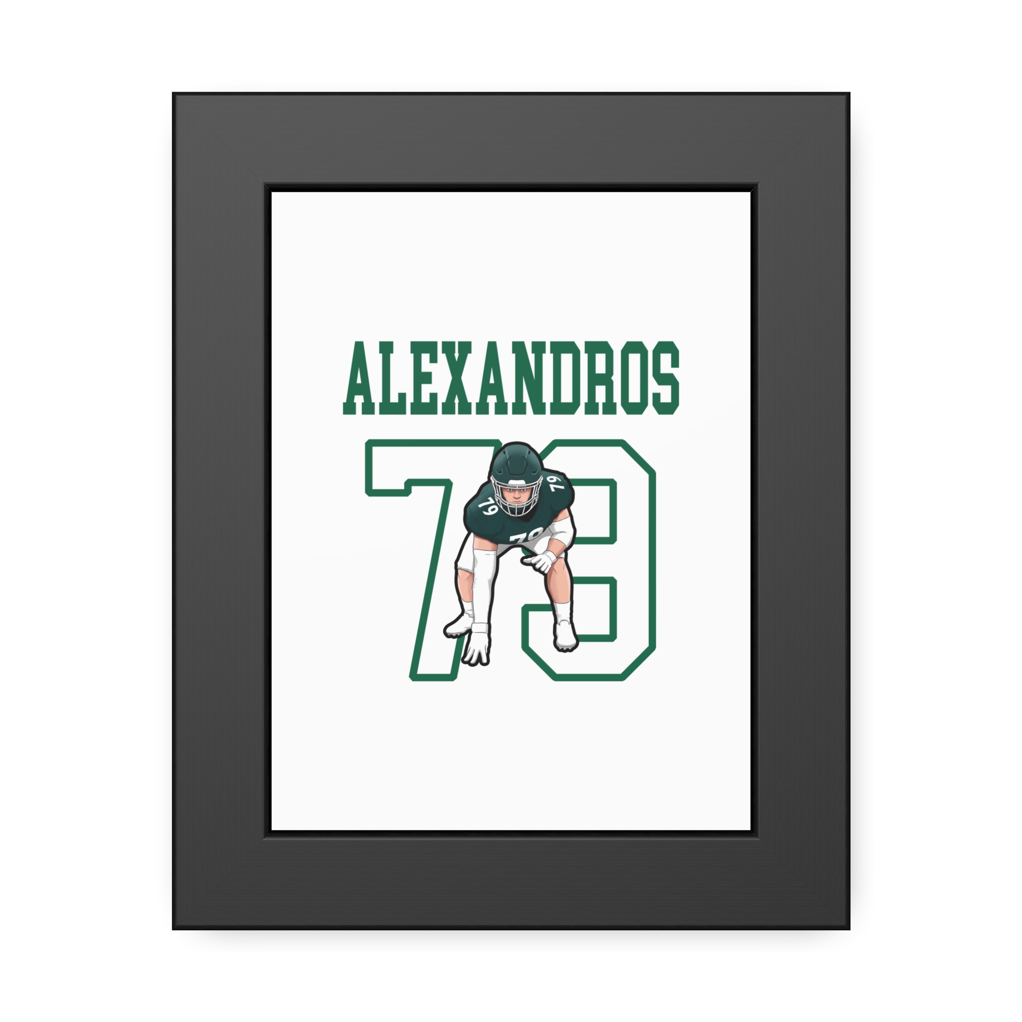 Framed Poster — character_shirsey in Black