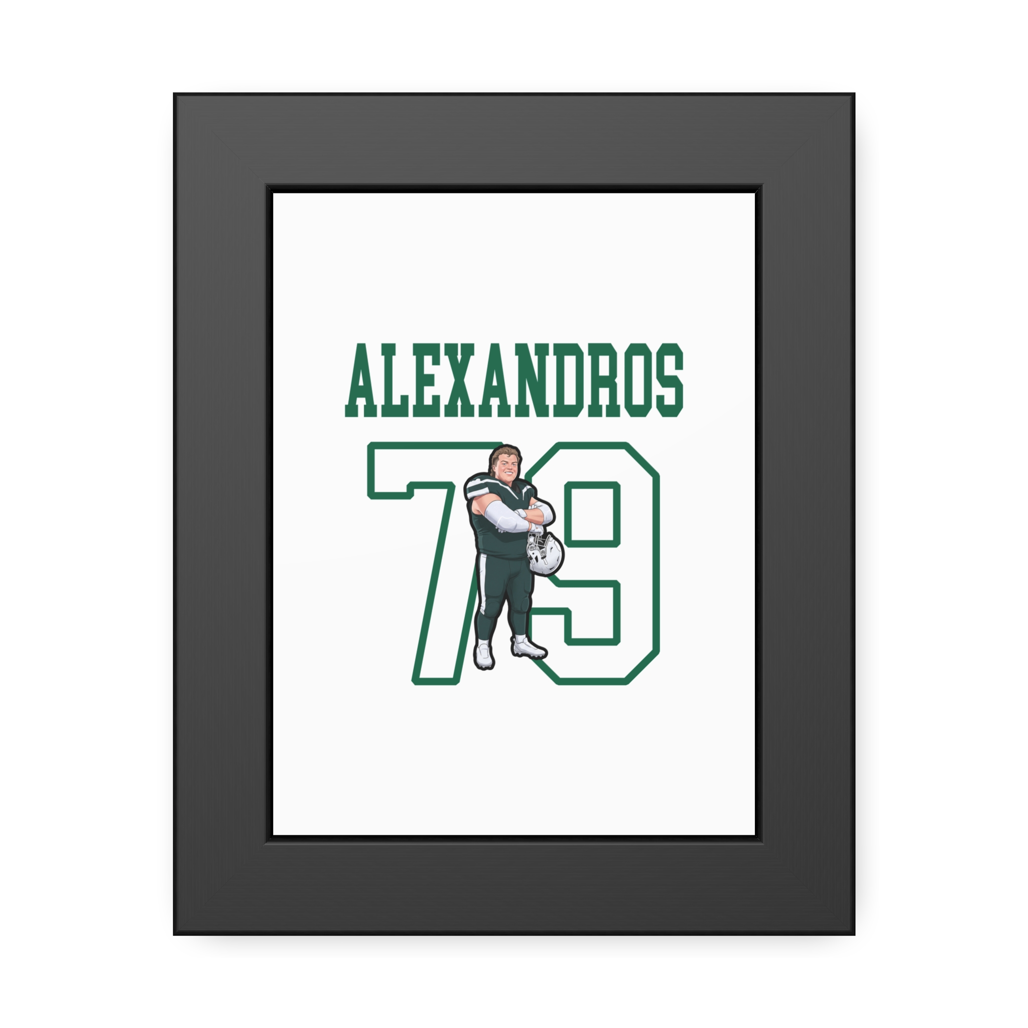 Framed Poster — character_shirsey in Black