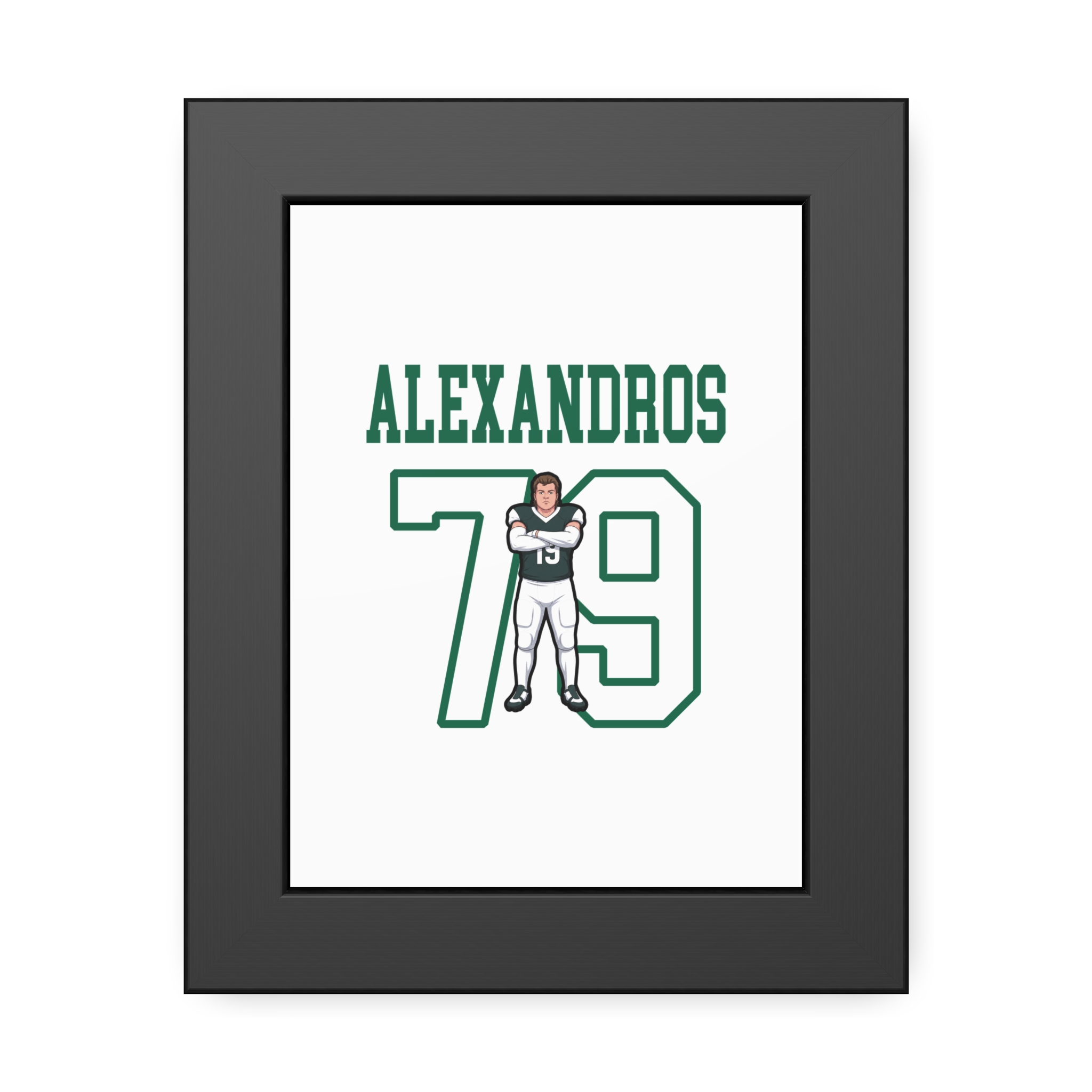 Framed Poster — character_shirsey in Black