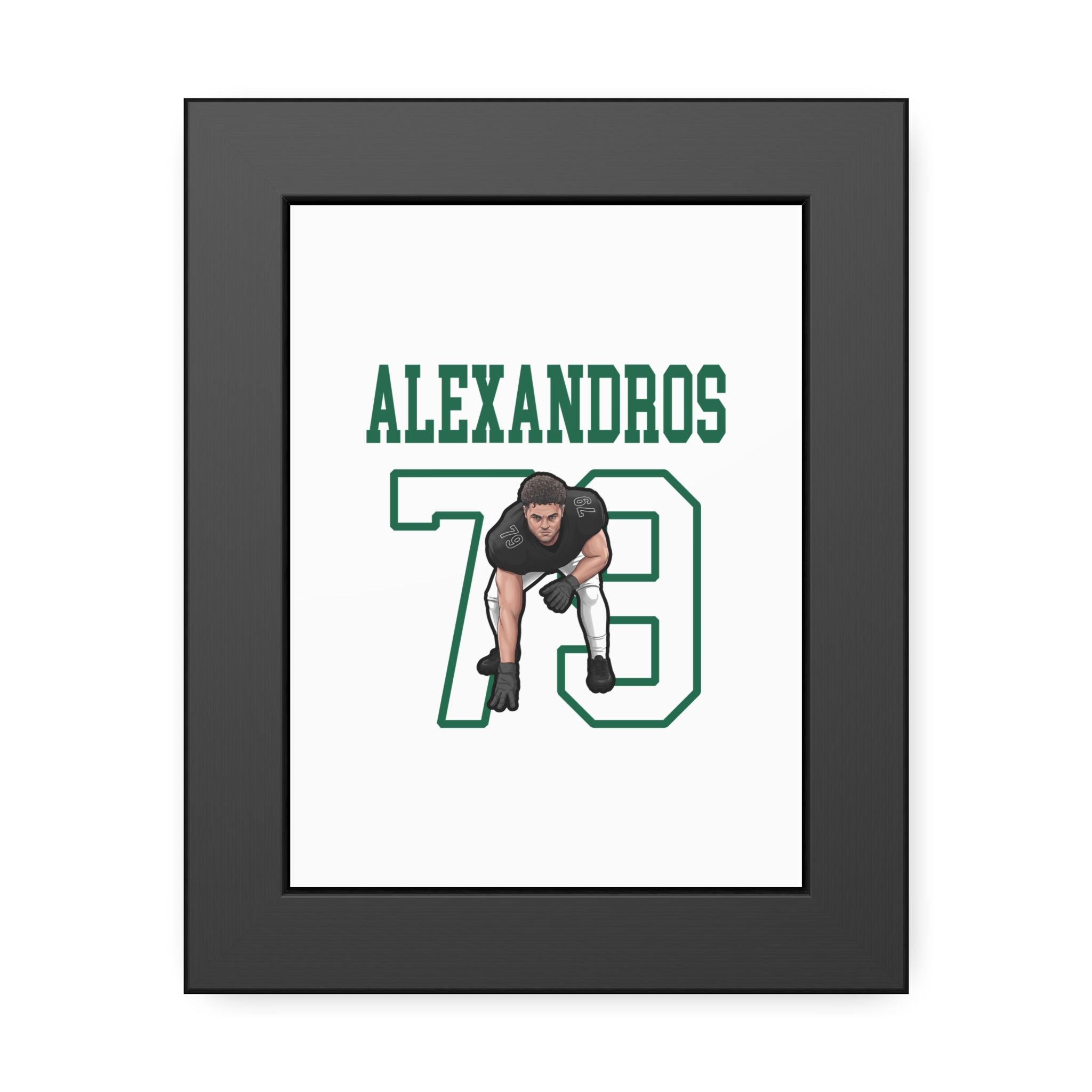 Framed Poster — character_shirsey in Black
