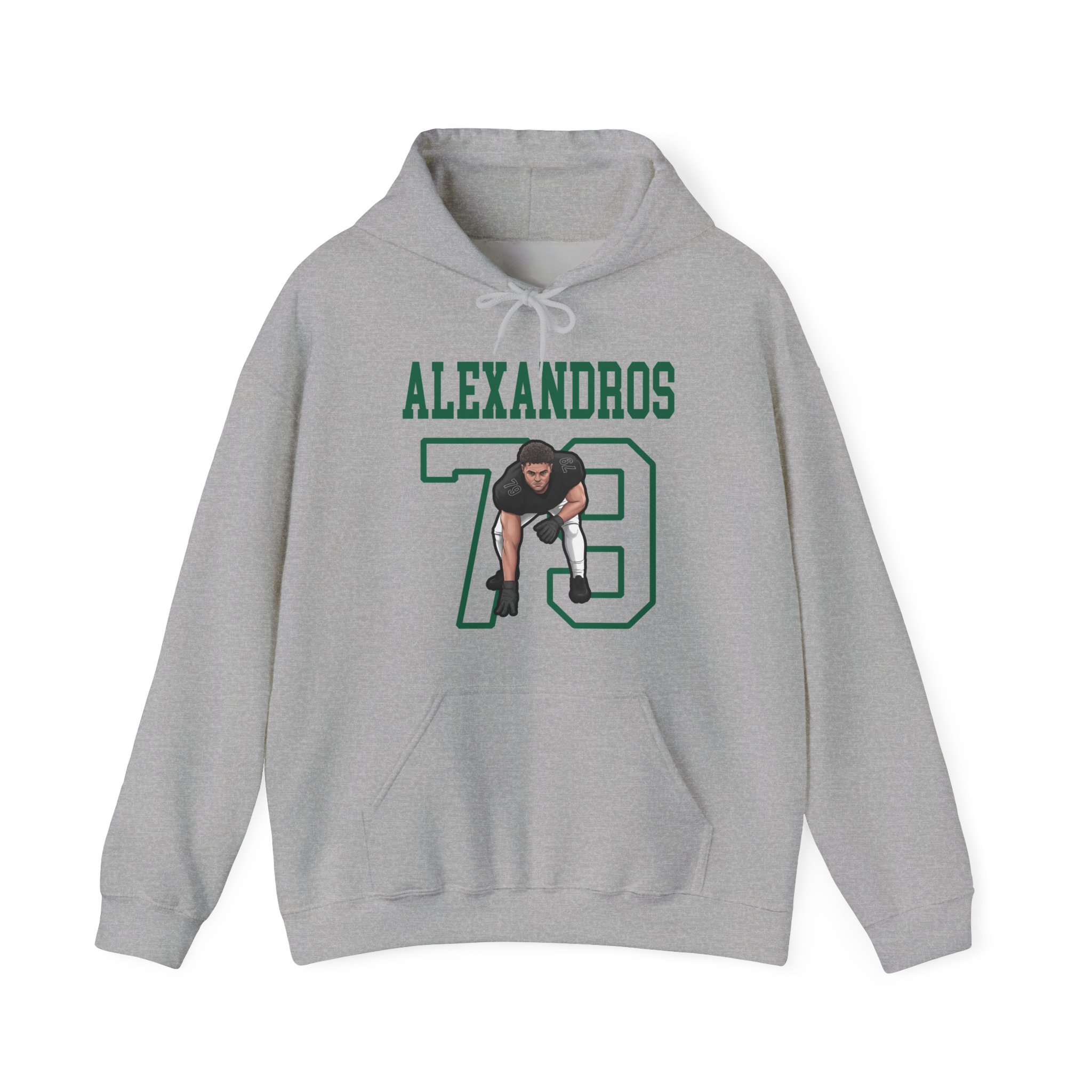Hoodie — character_shirsey in Grey