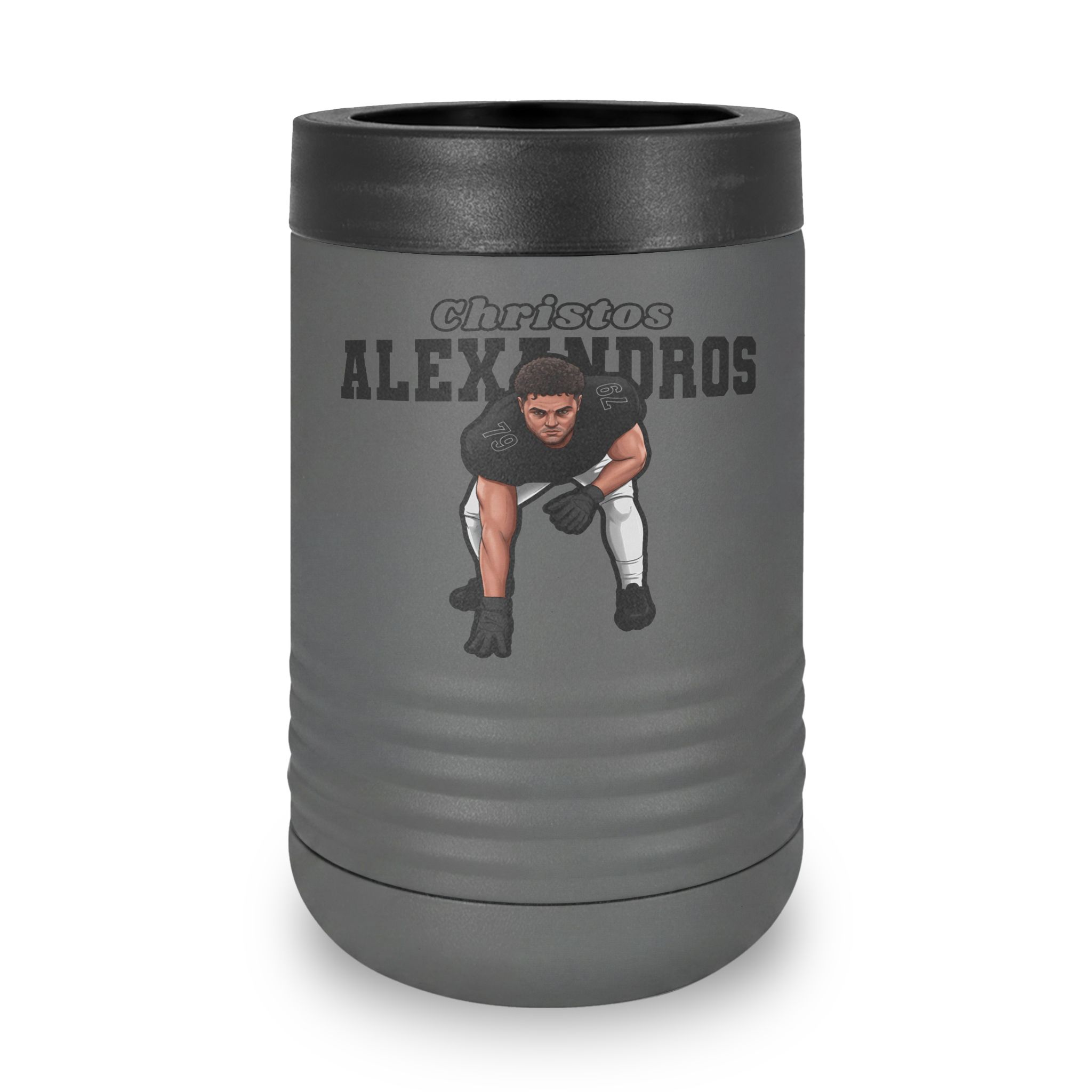 Stainless Can Cooler — character_name_arch in Grey