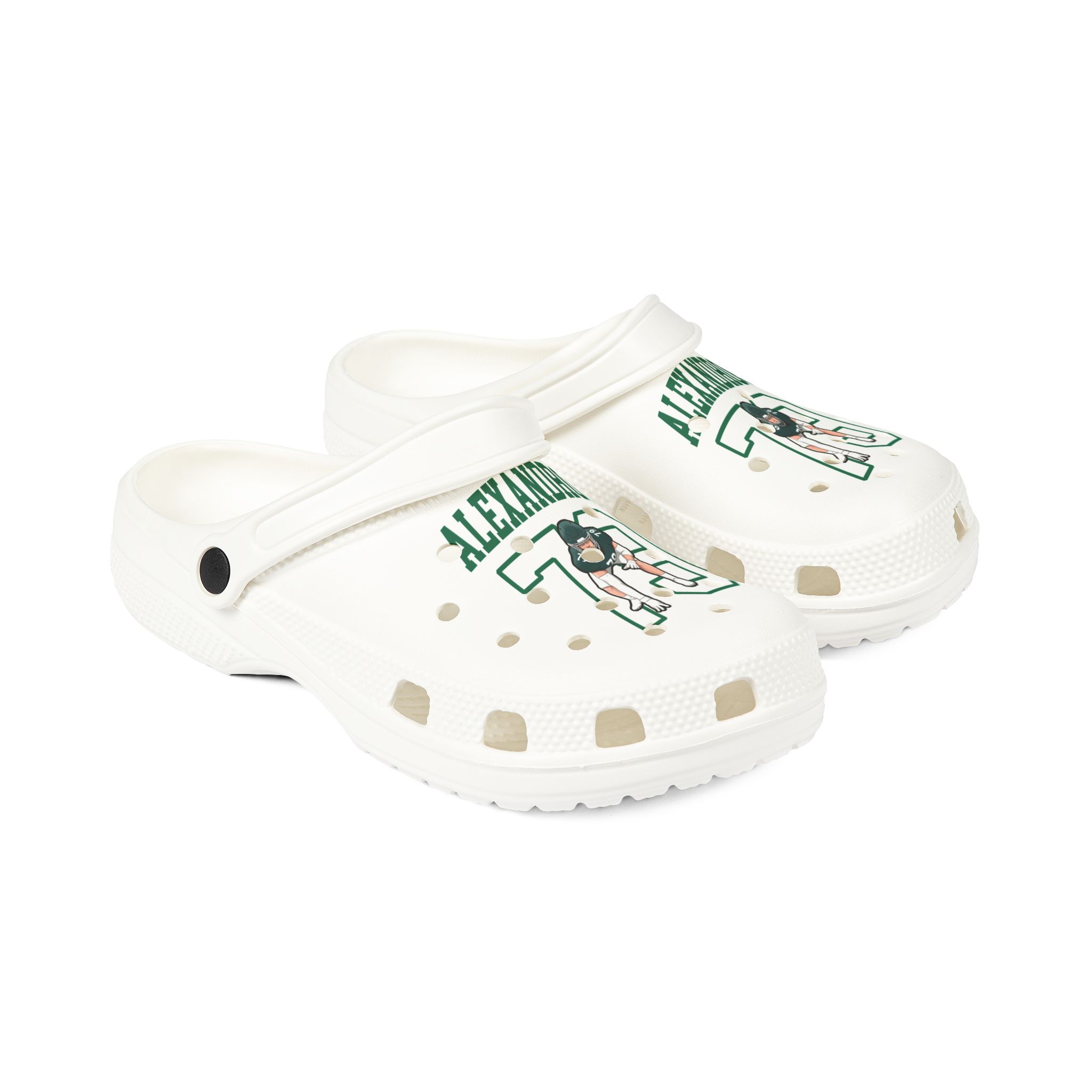 Rubber Clogs — character_shirsey in White