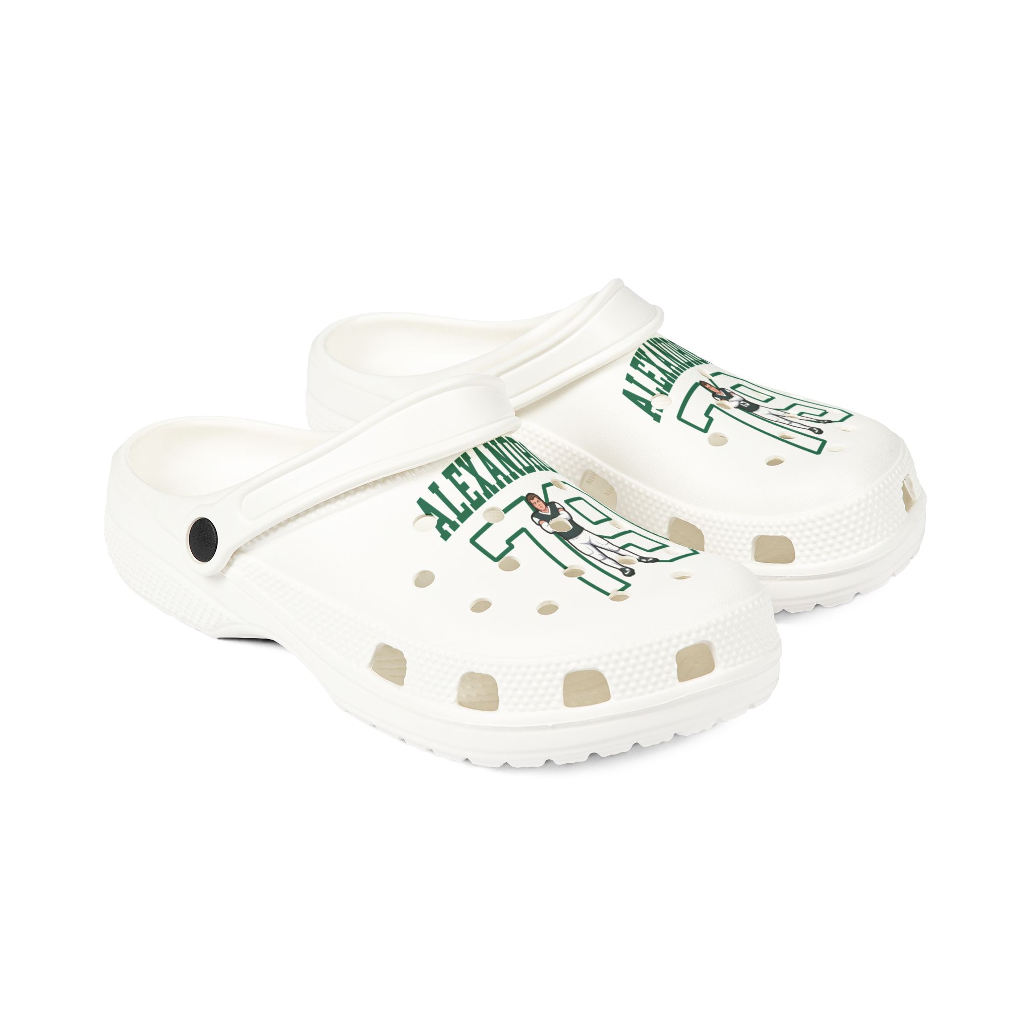 Rubber Clogs — character_shirsey in White