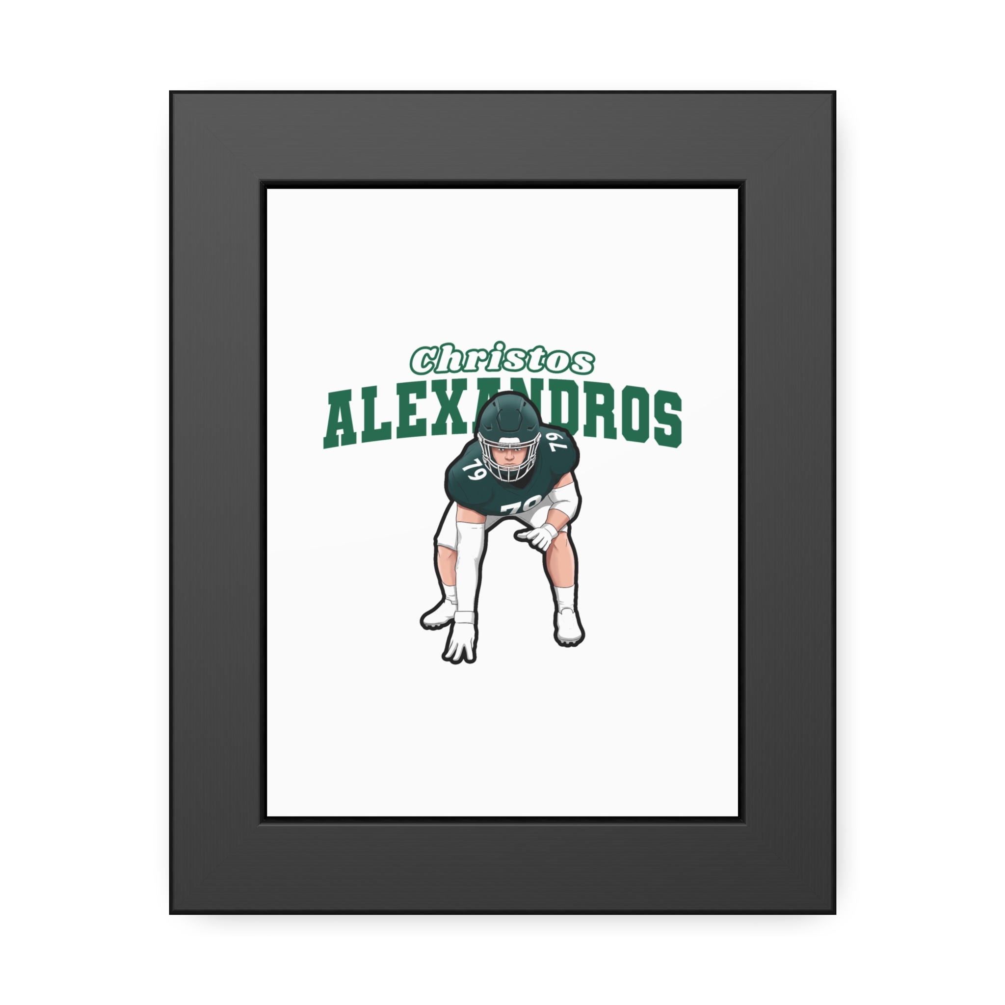 Framed Poster — character_name_arch in Black