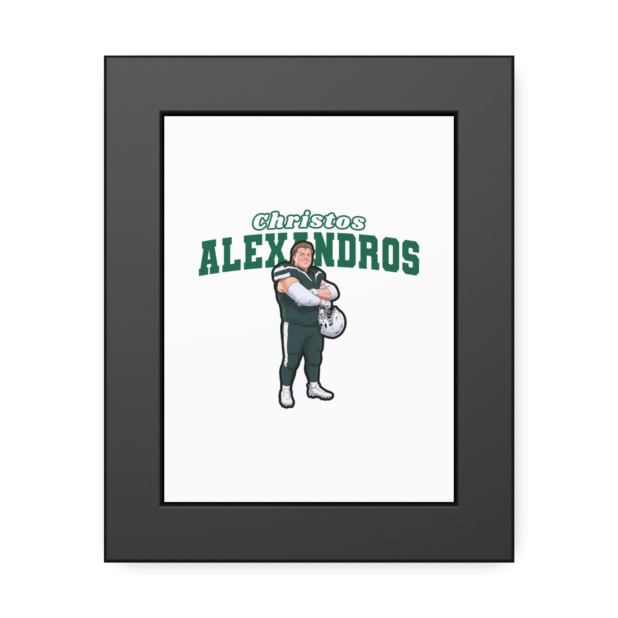 Framed Poster — character_name_arch in Black