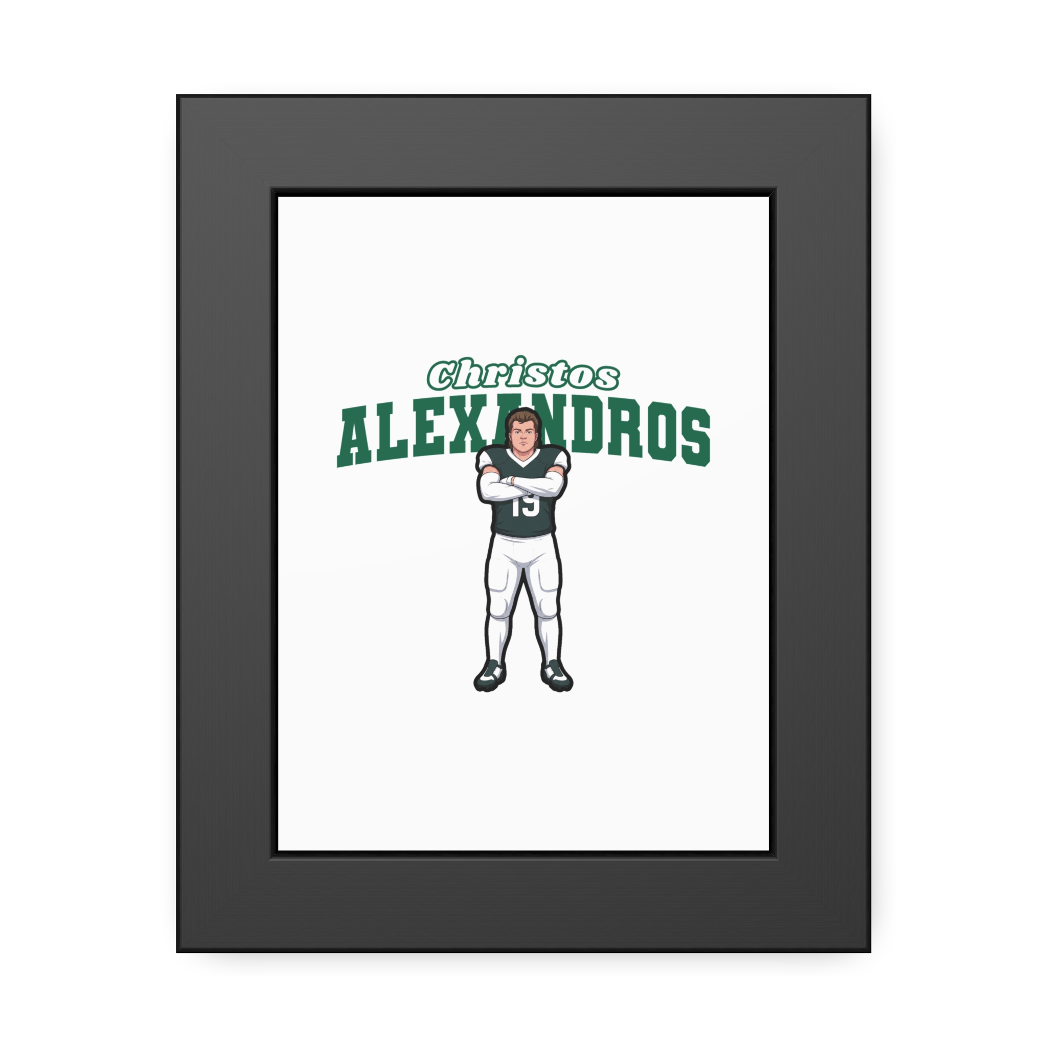 Framed Poster — character_name_arch in Black