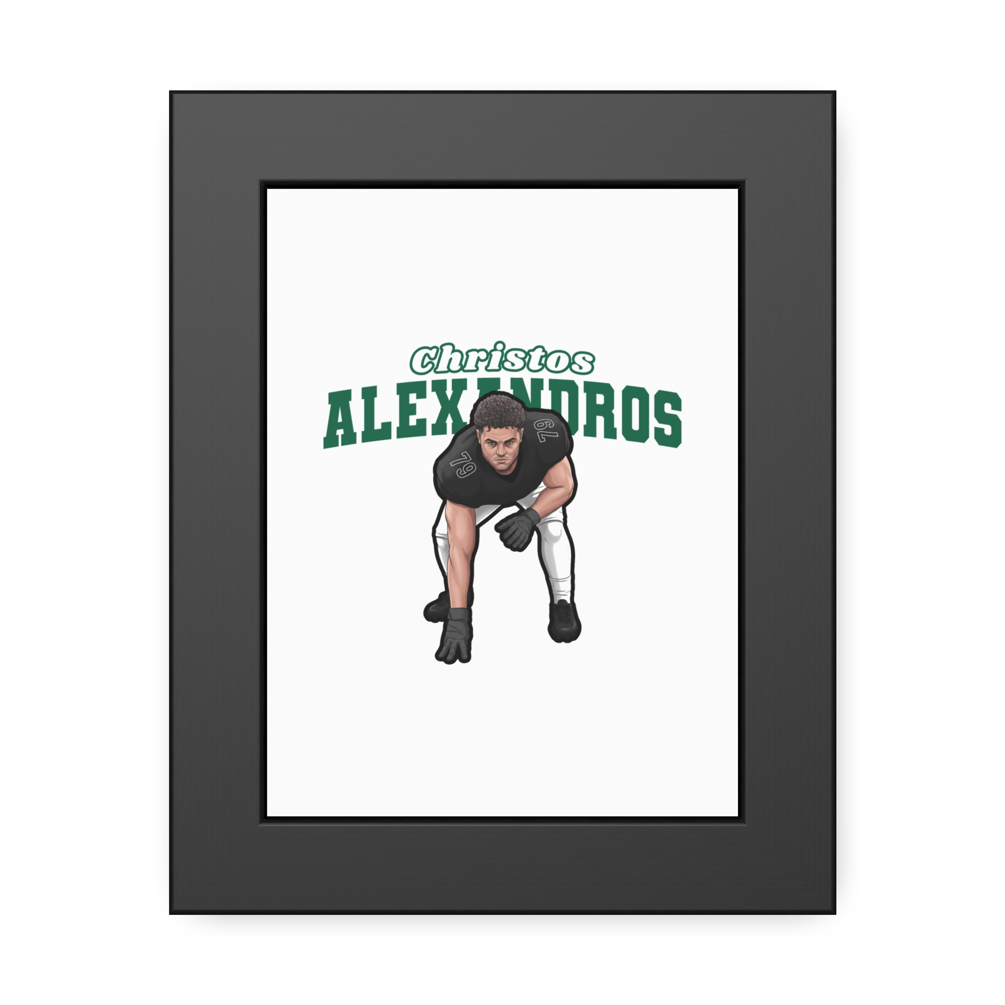 Framed Poster — character_name_arch in Black