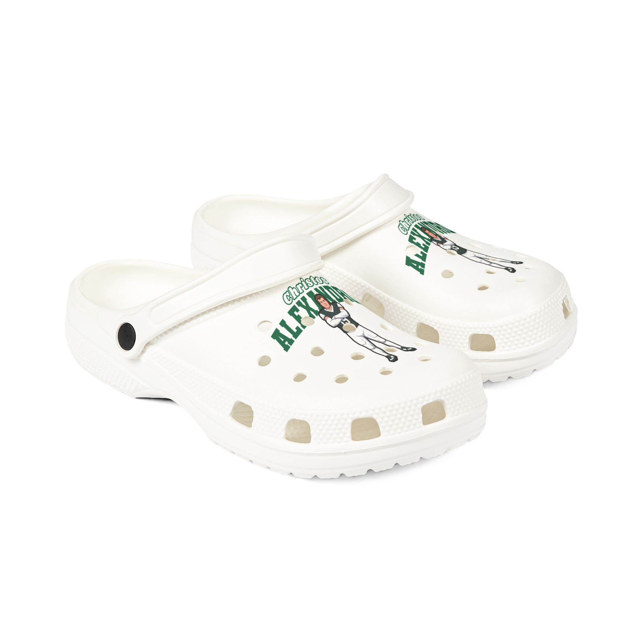 Rubber Clogs — character_name_arch in White