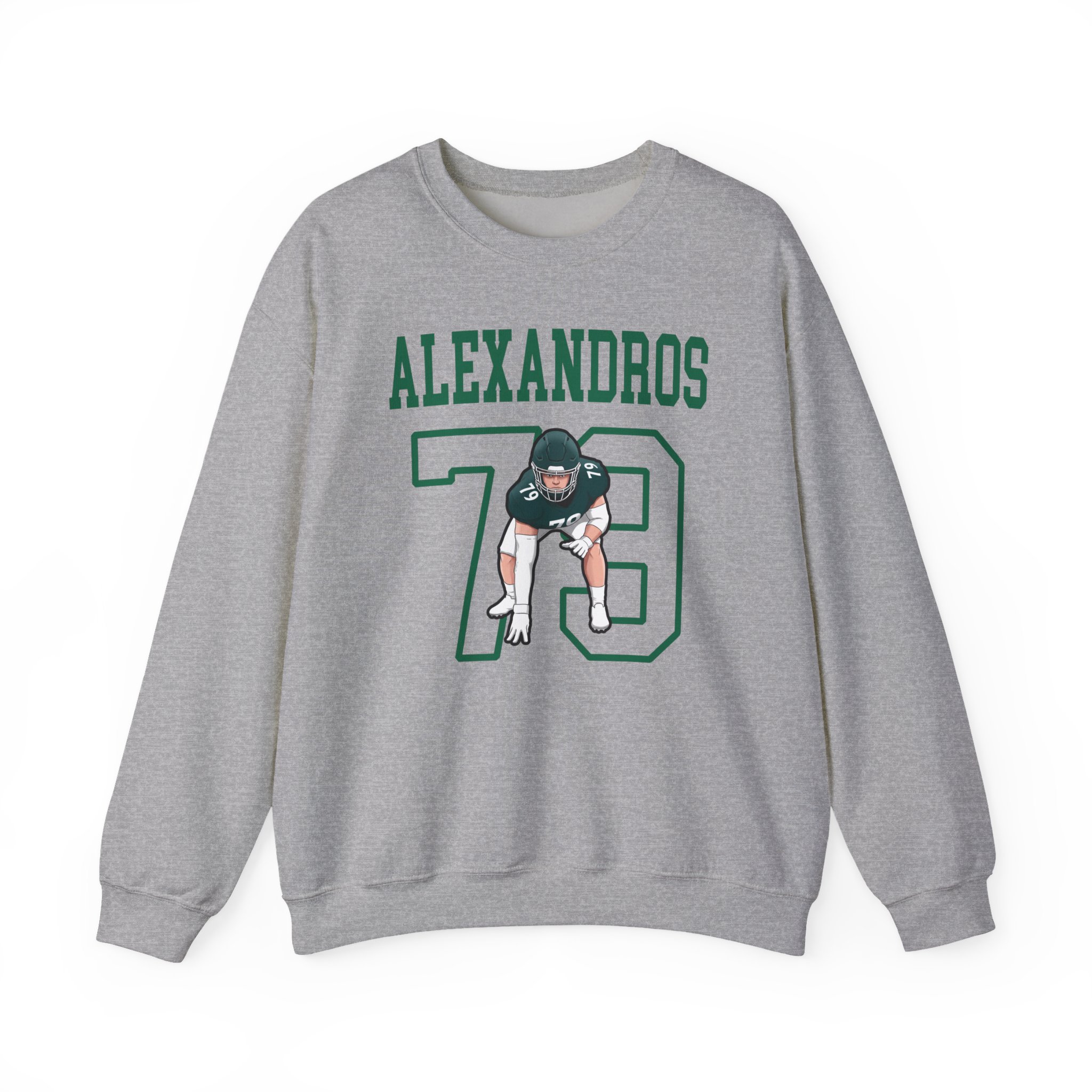 Crewneck Sweatshirt — character_shirsey in Grey