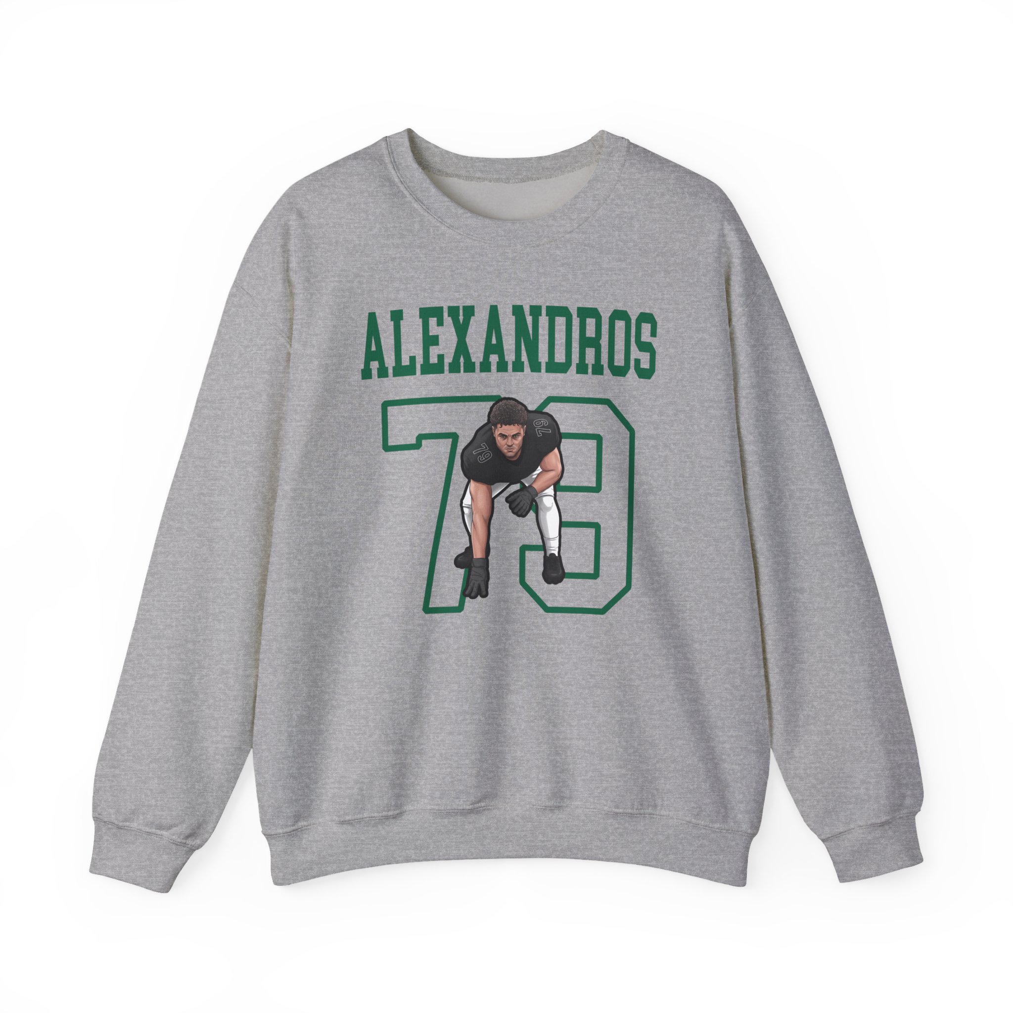 Crewneck Sweatshirt — character_shirsey in Grey