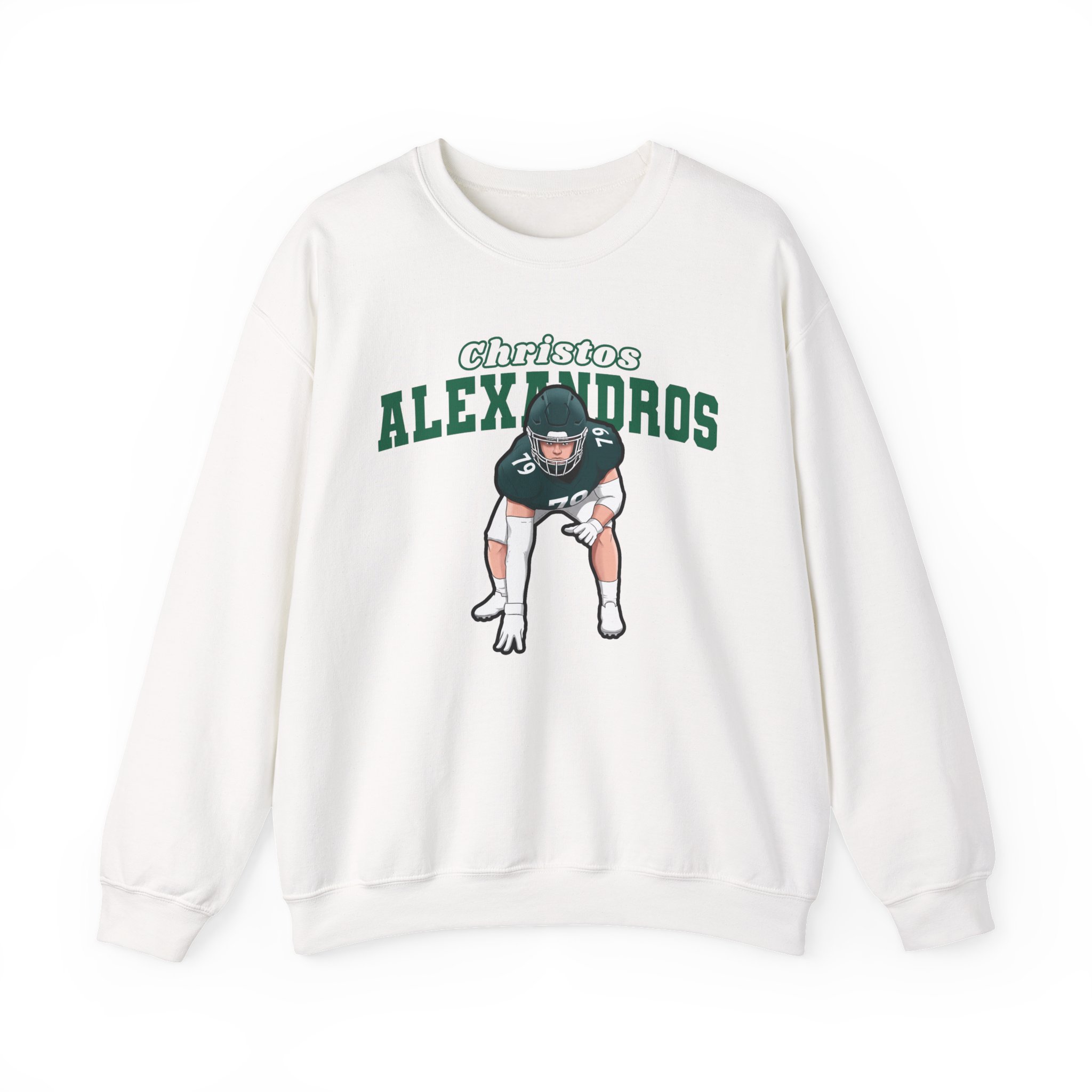 Crewneck Sweatshirt — character_name_arch in White